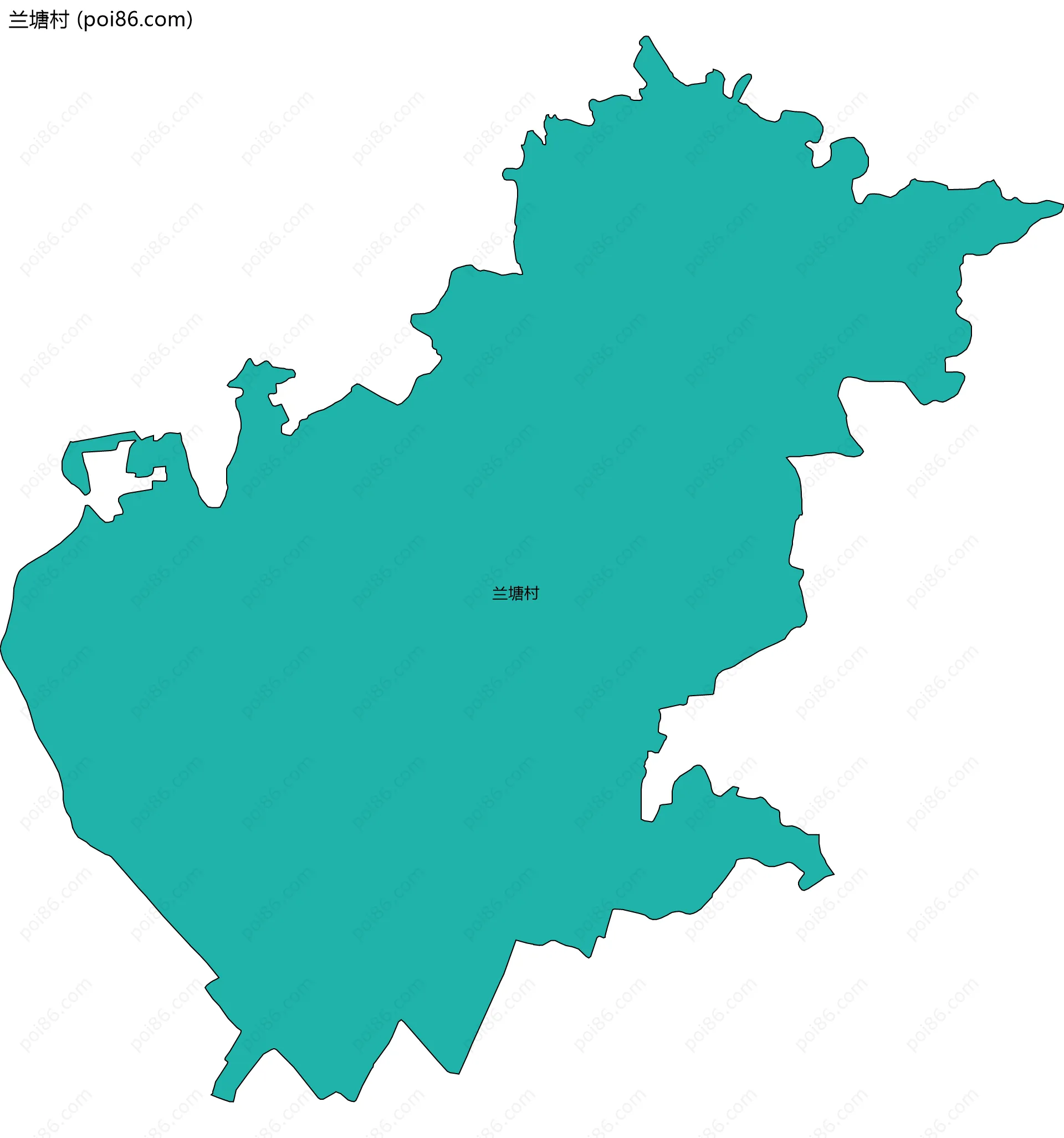 兰塘村边界地图
