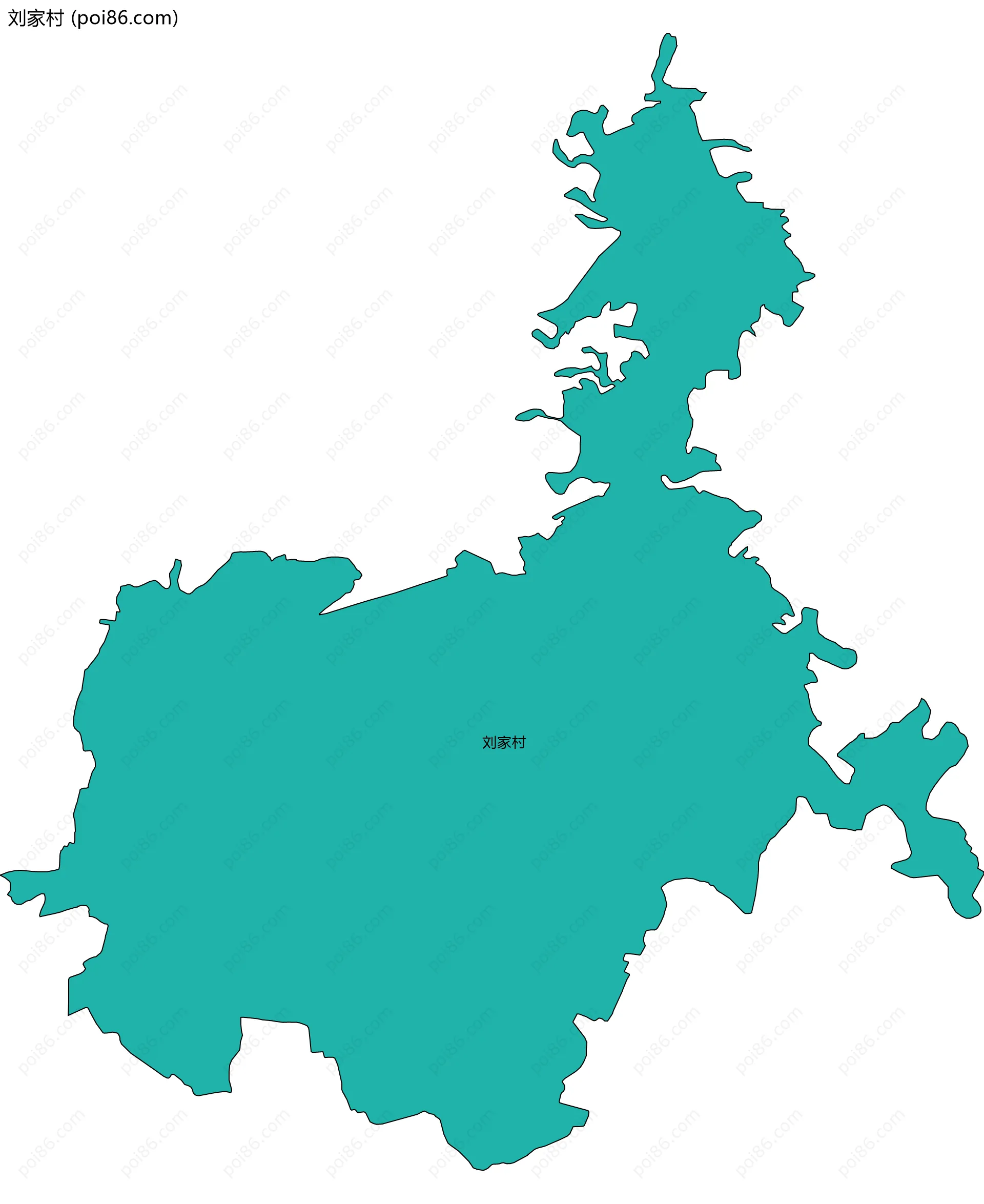 刘家村边界地图