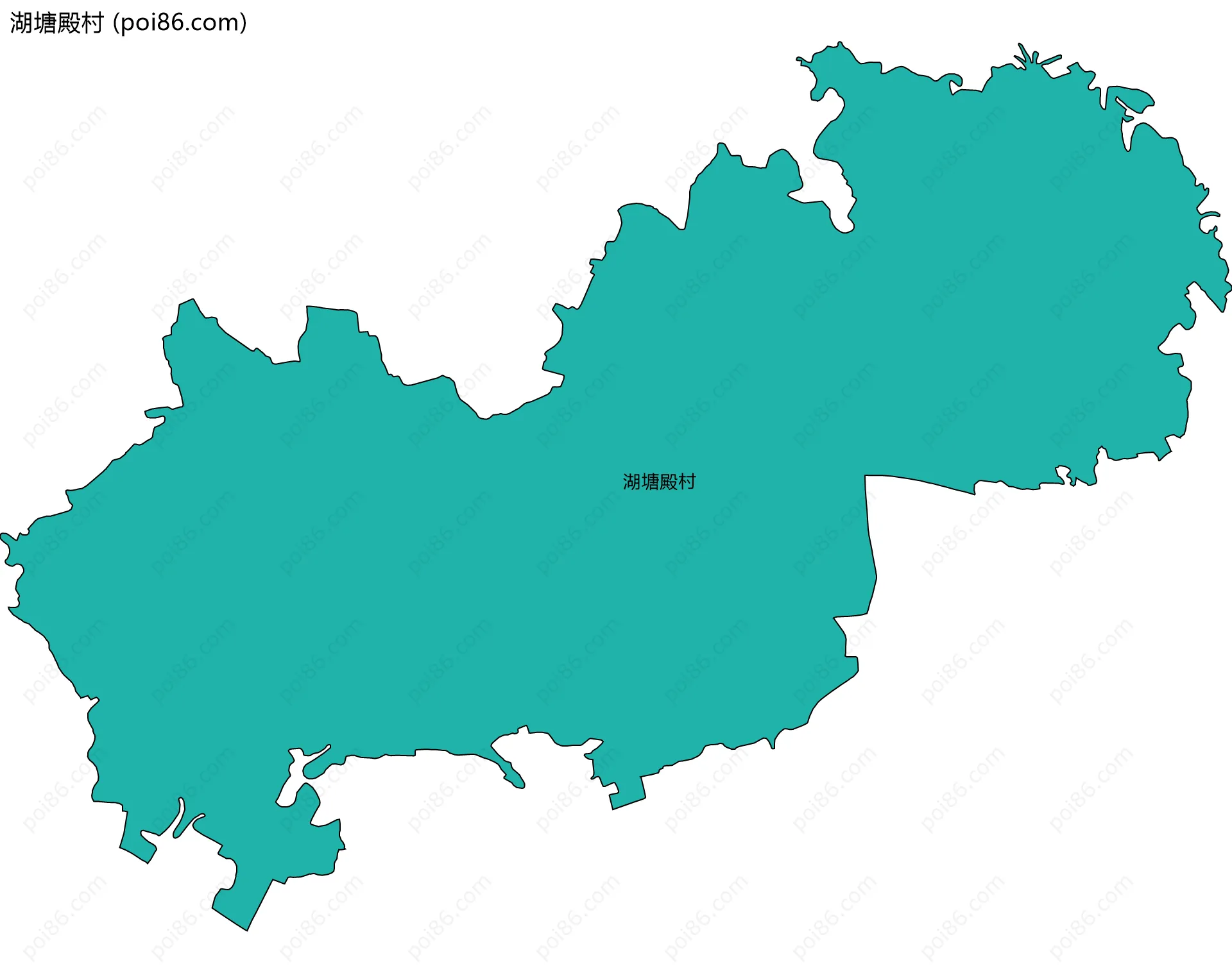 湖塘殿村边界地图