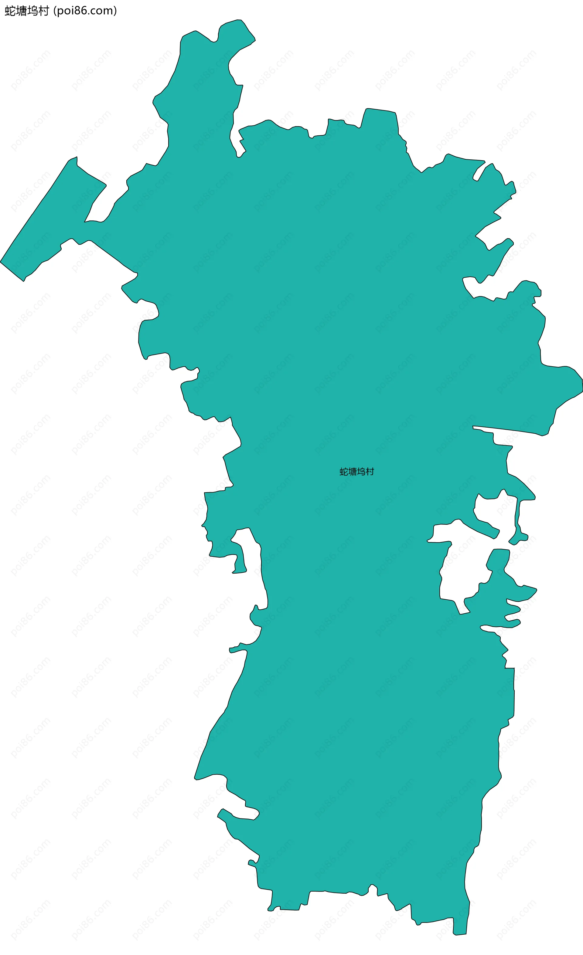 蛇塘坞村边界地图