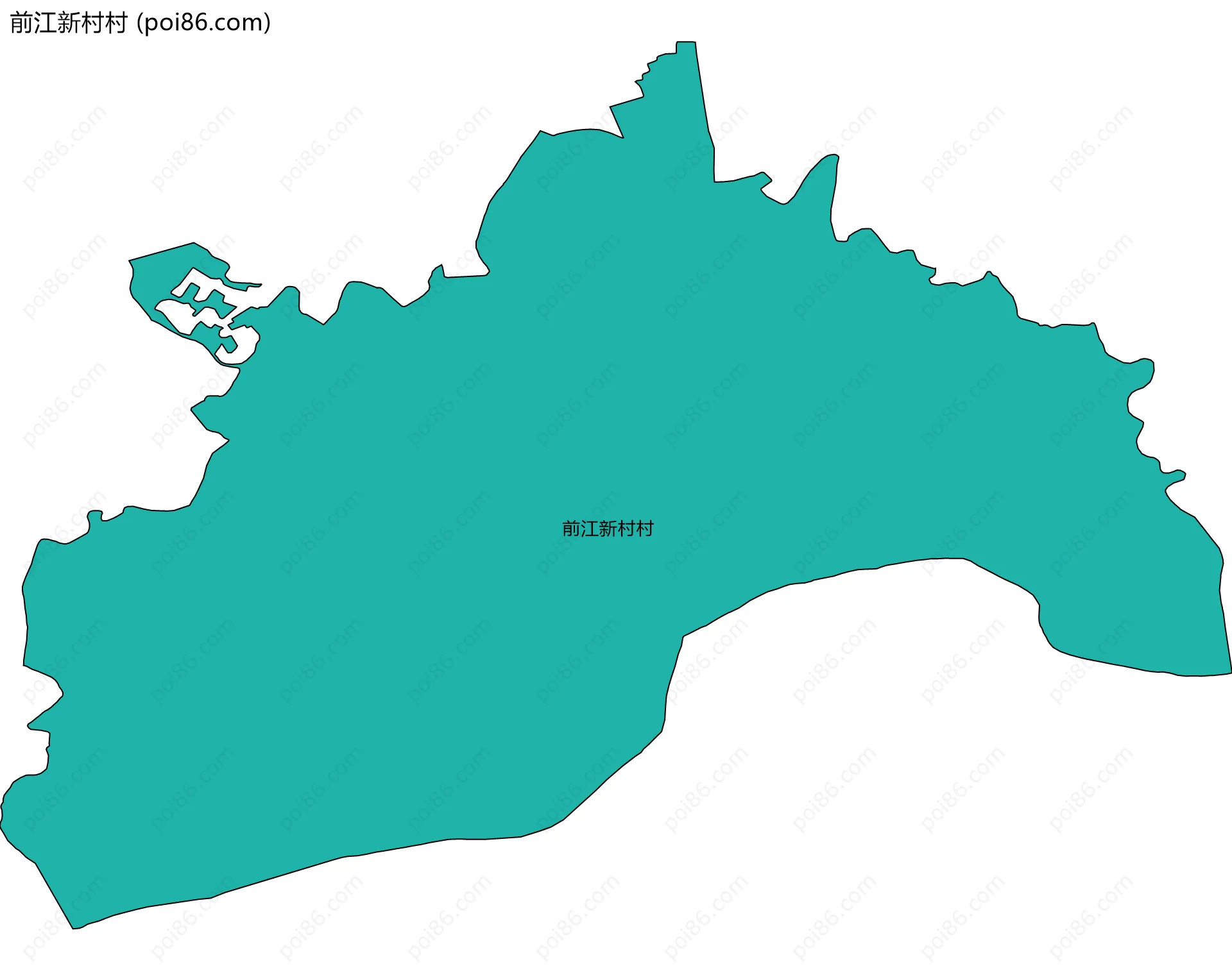 前江新村村边界地图