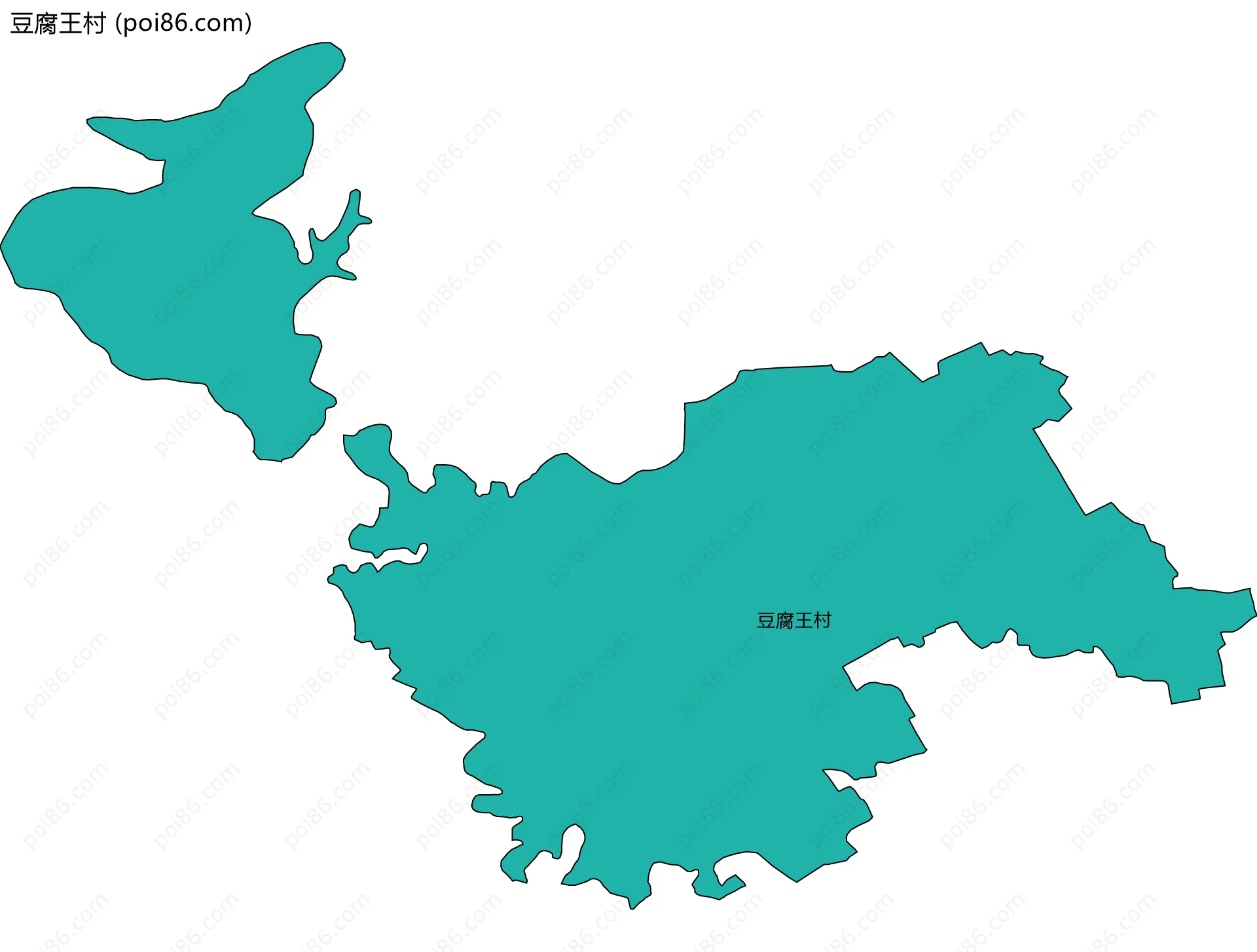 豆腐王村边界地图