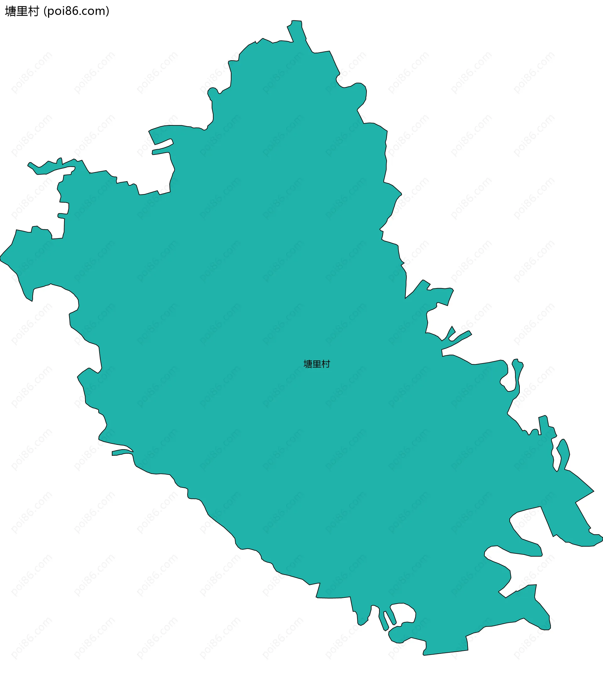 塘里村边界地图