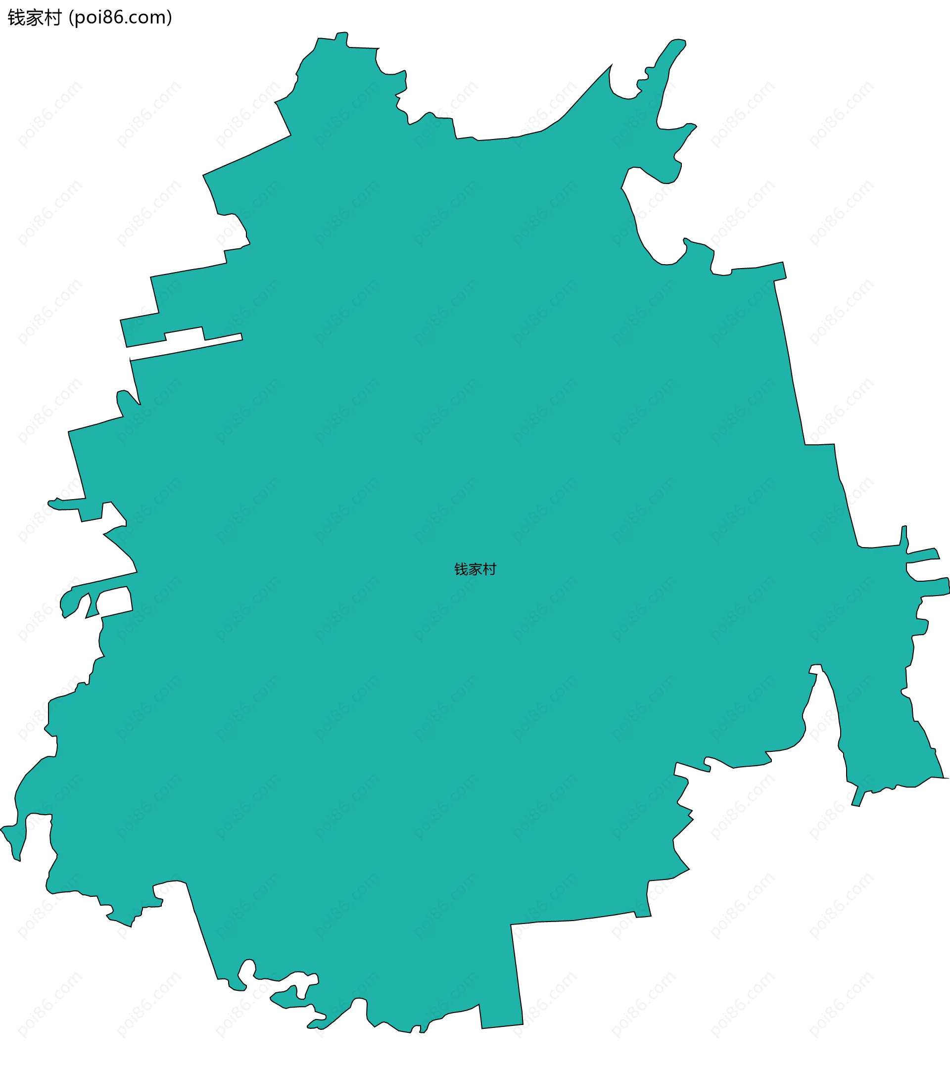 钱家村边界地图