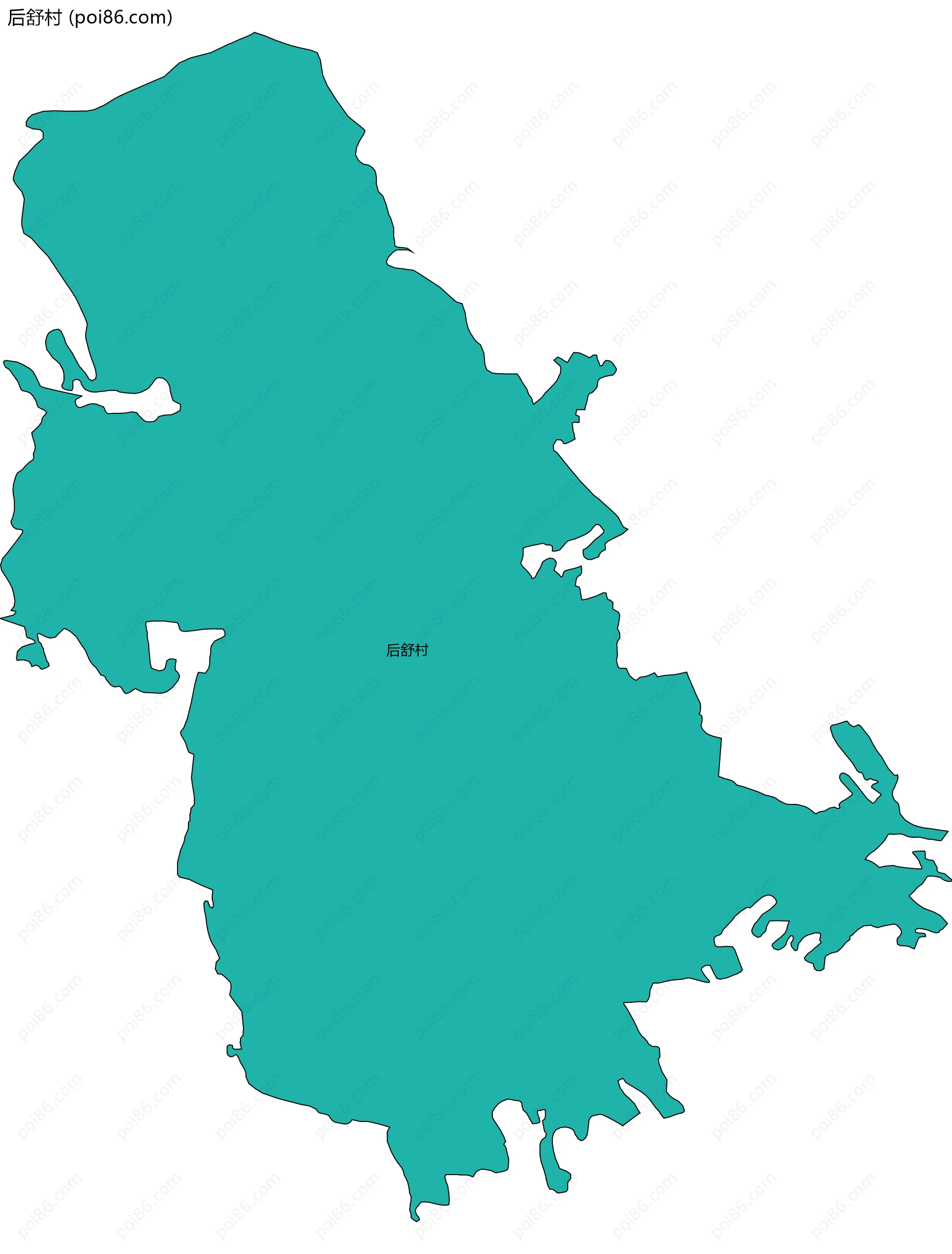 后舒村边界地图