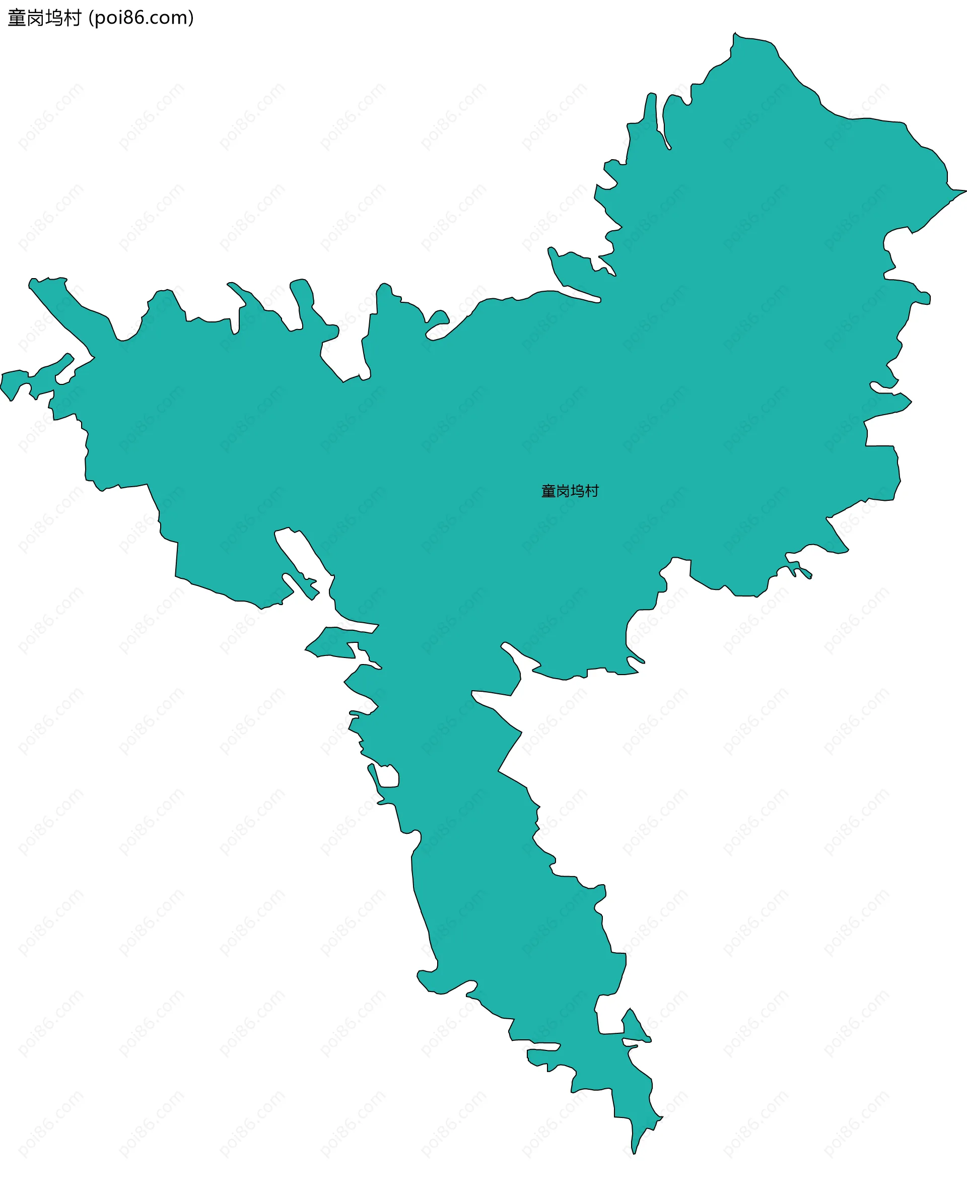 童岗坞村边界地图