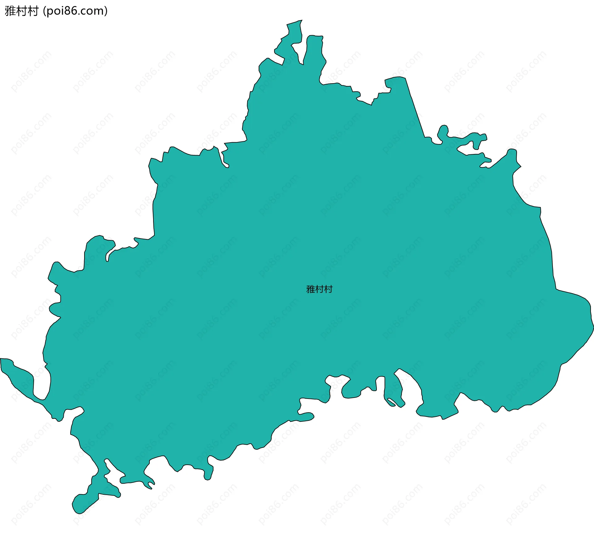 雅村村边界地图