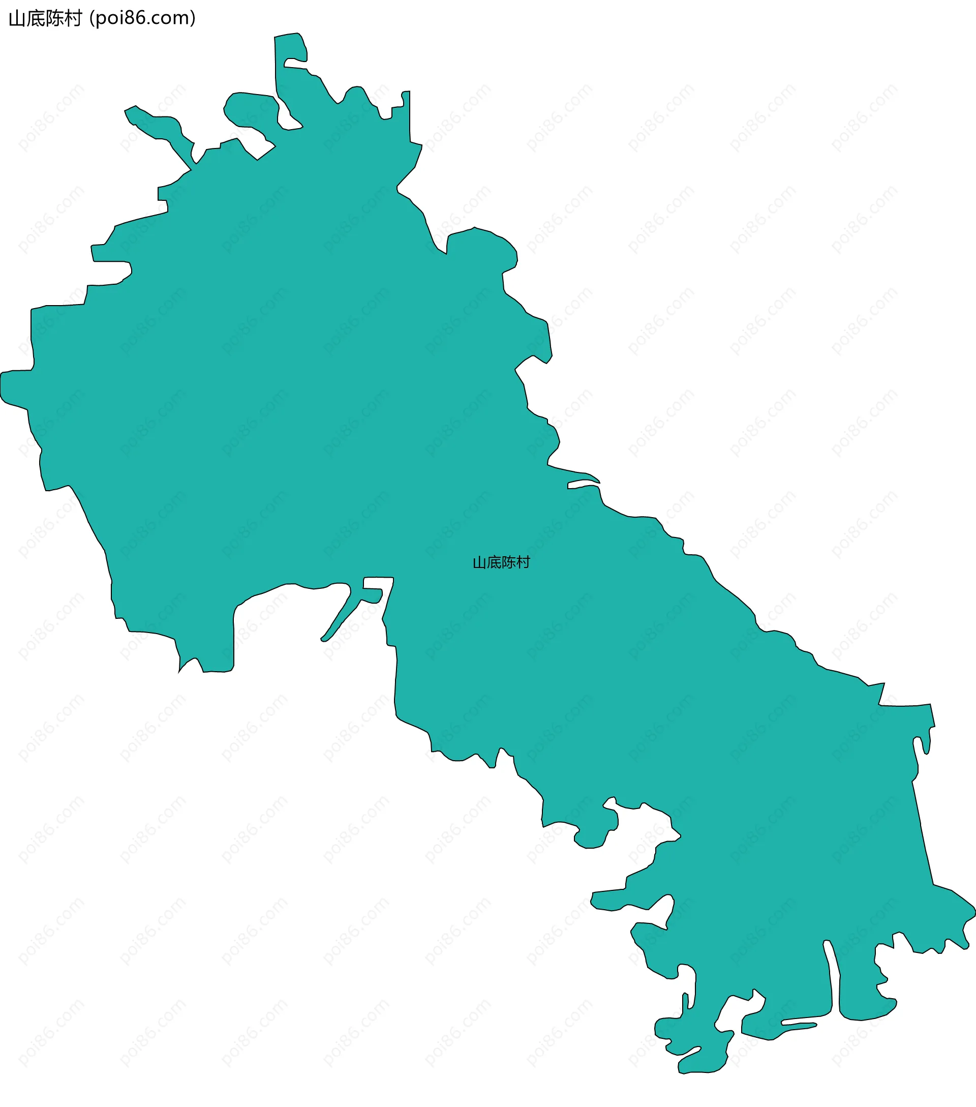 山底陈村边界地图