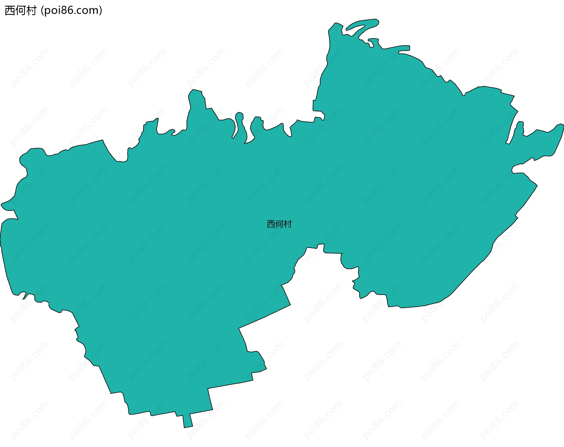 西何村边界地图