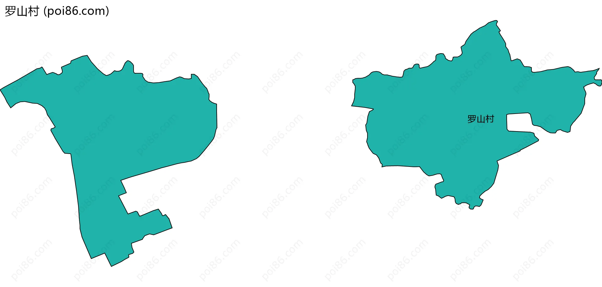 罗山村边界地图