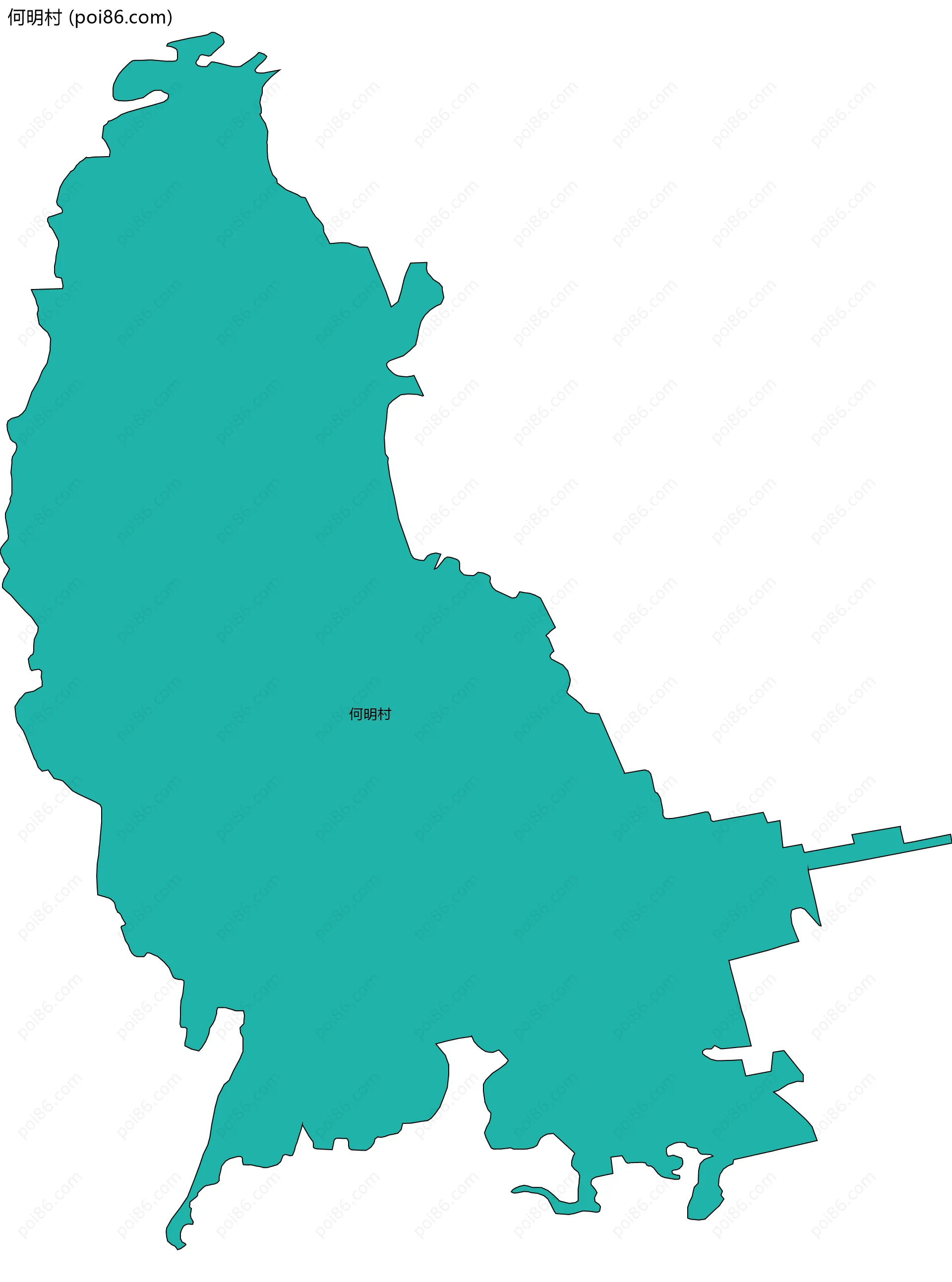 何明村边界地图