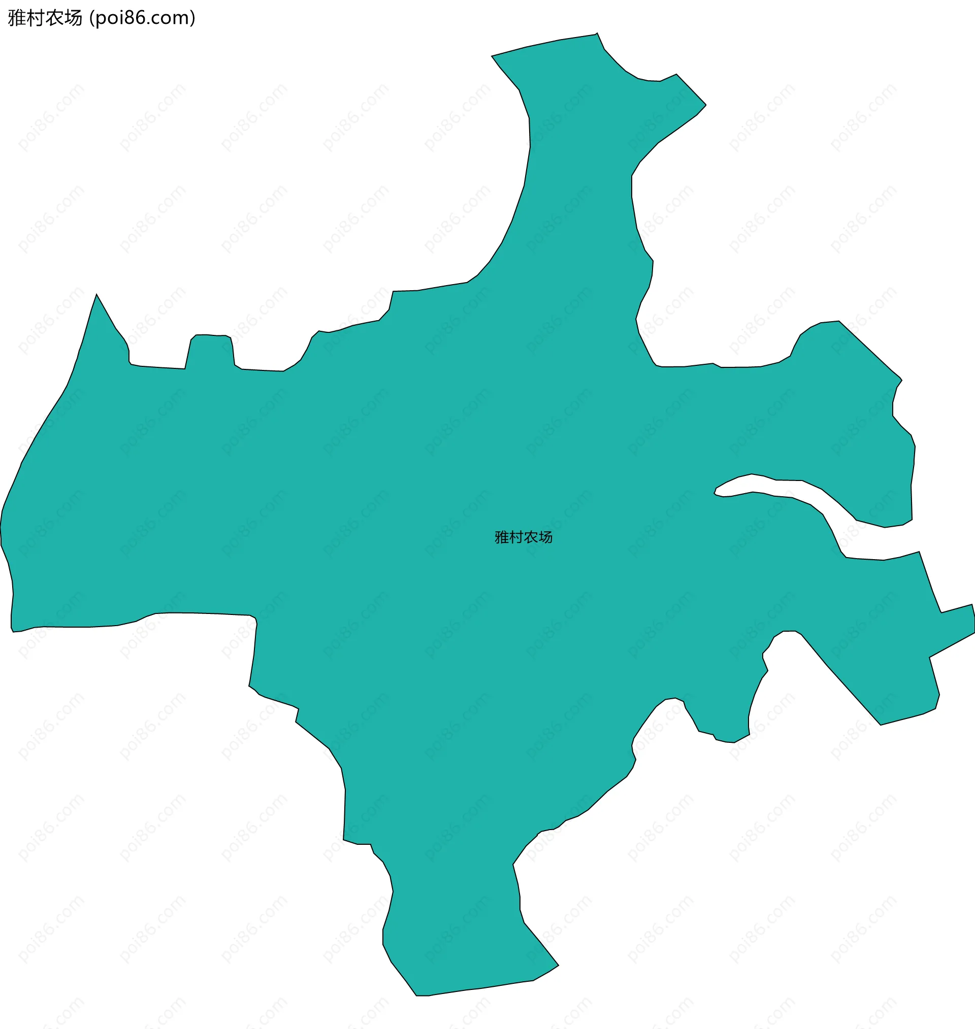 雅村农场边界地图