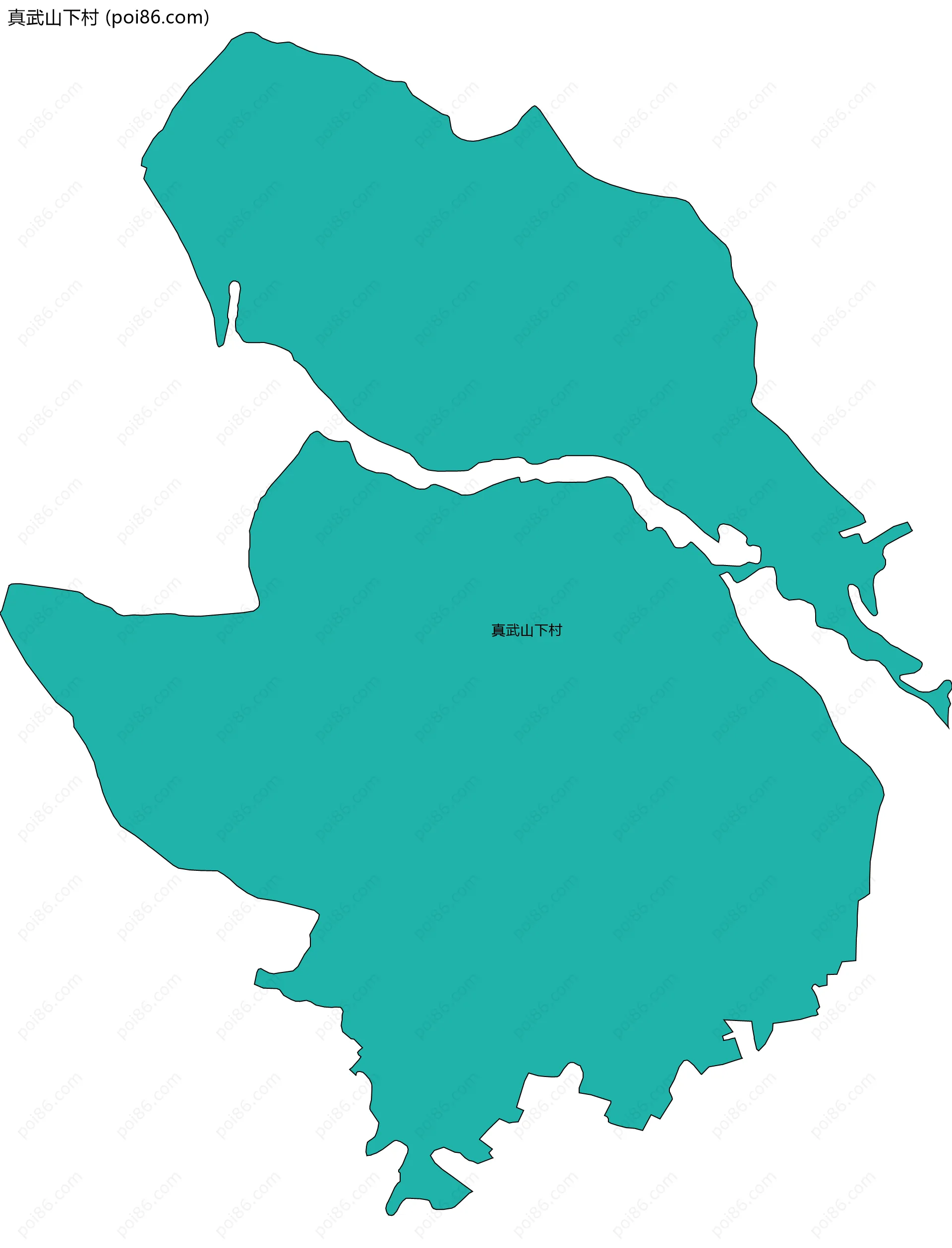 真武山下村边界地图