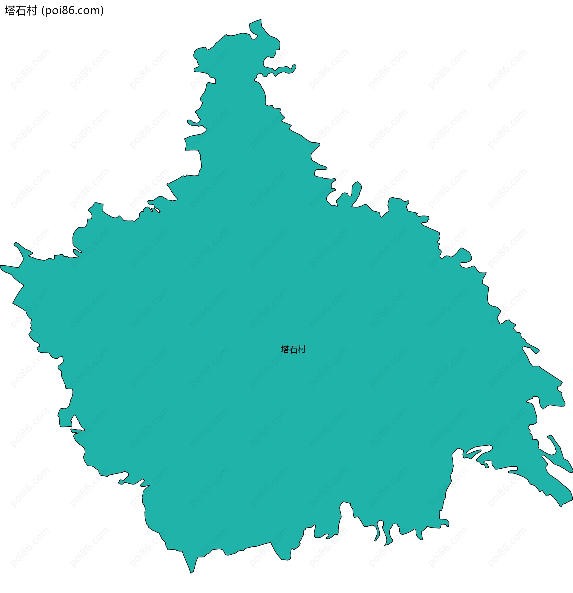 塔石村边界地图
