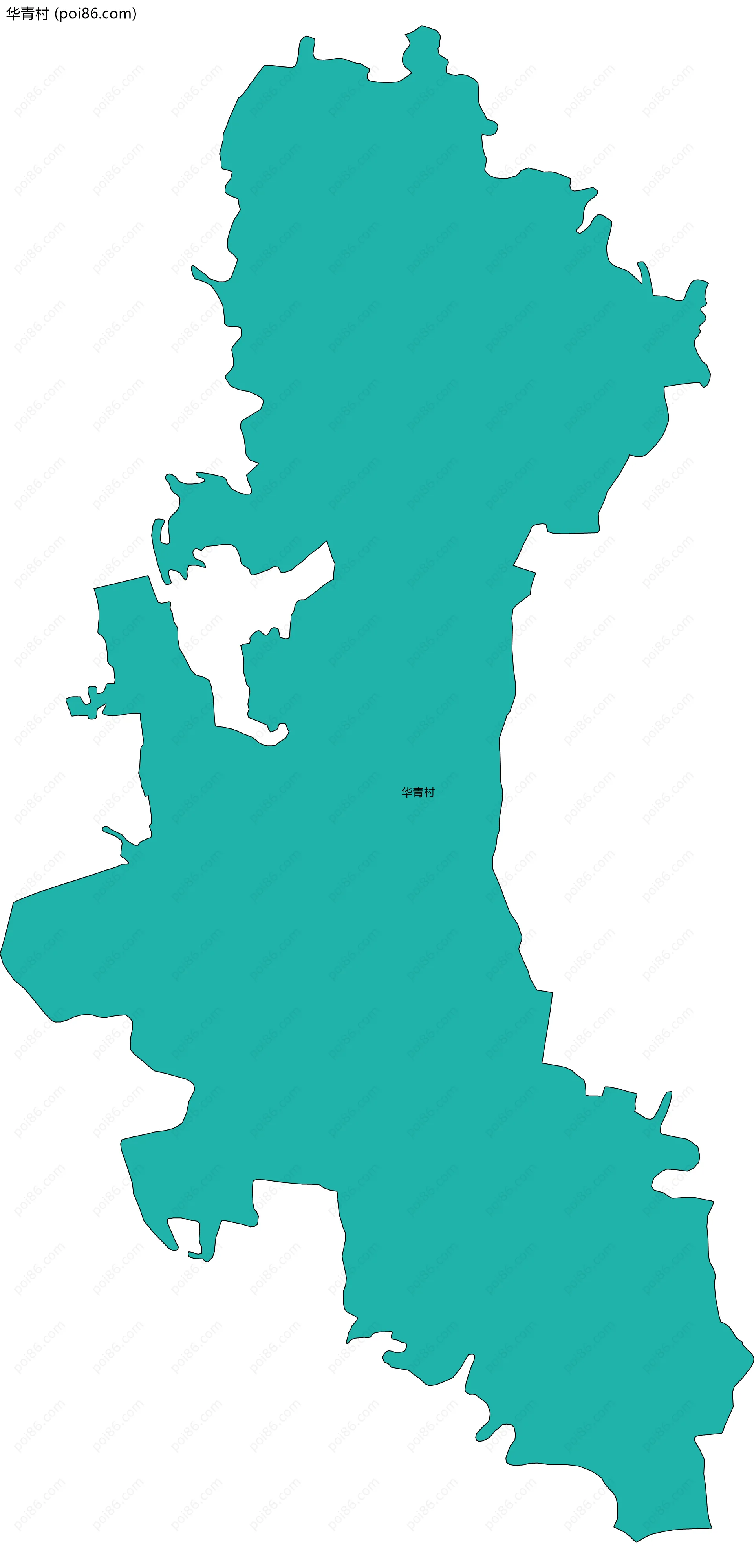 华青村边界地图