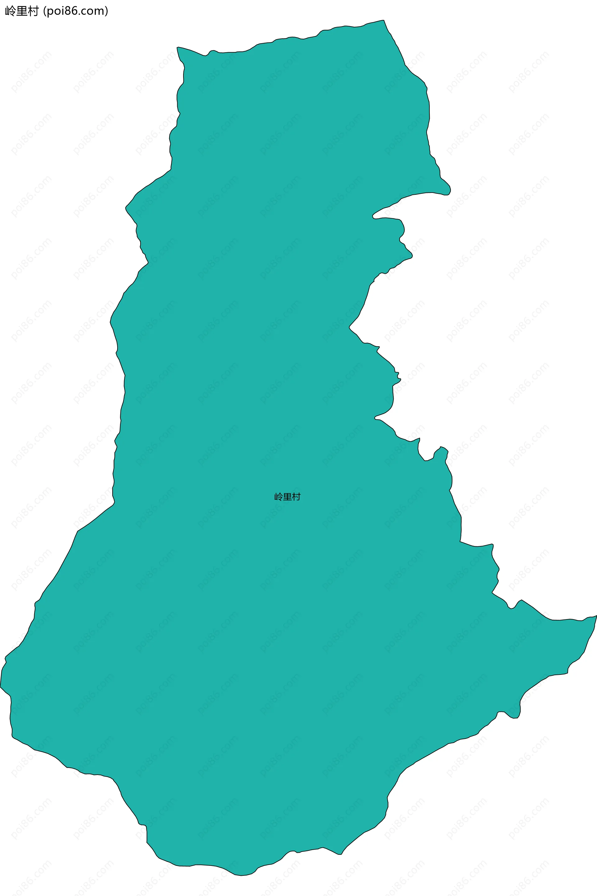 岭里村边界地图