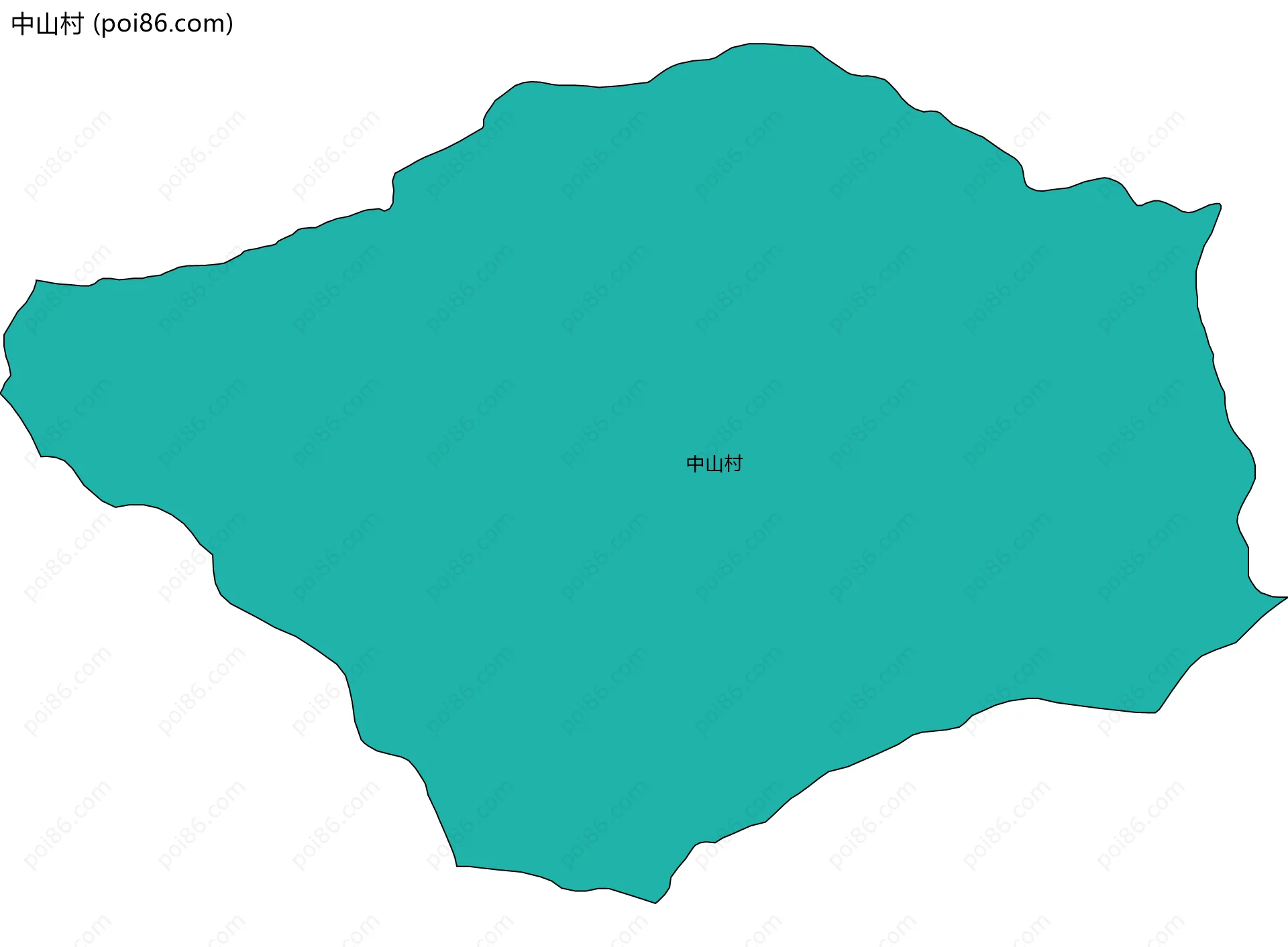 中山村边界地图