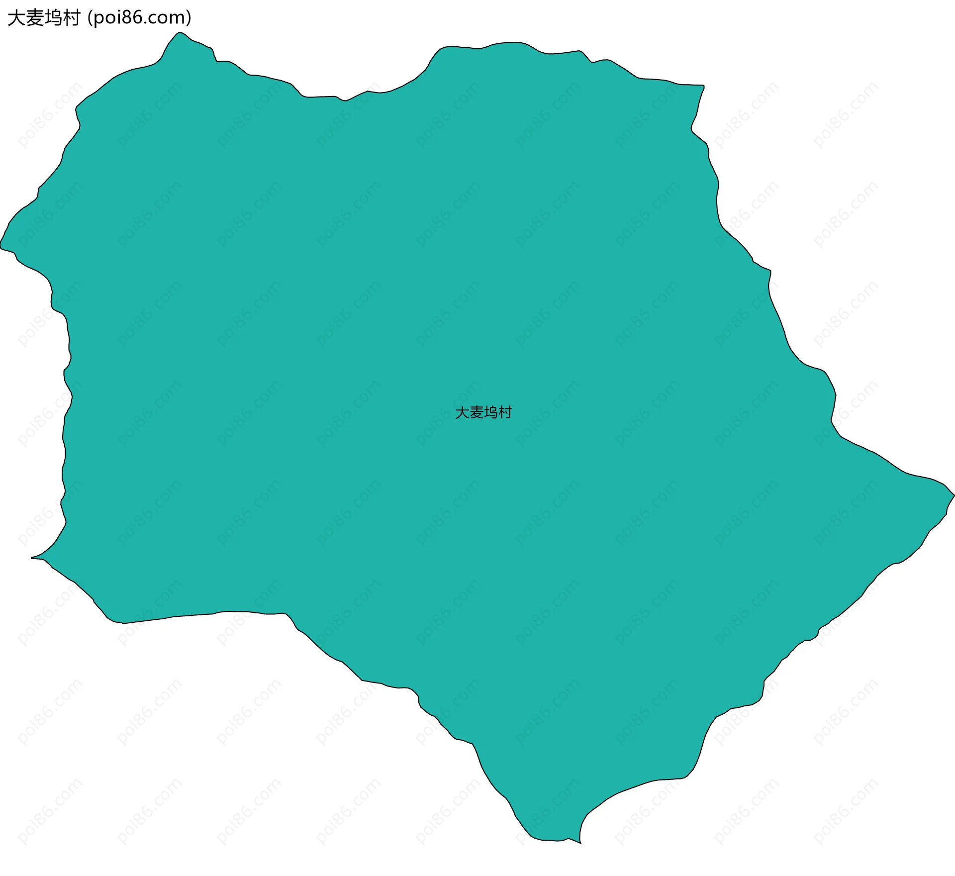 大麦坞村边界地图