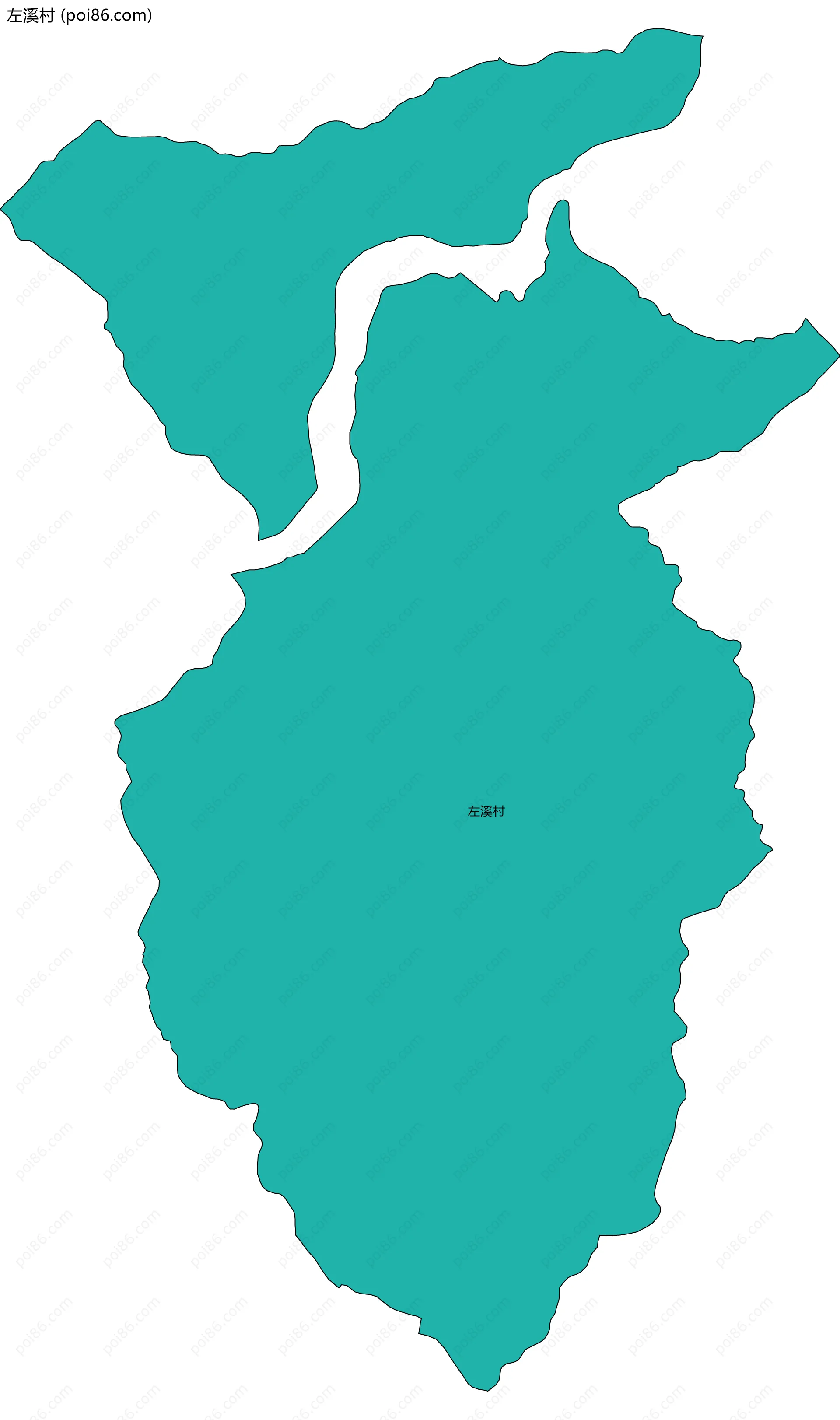 左溪村边界地图