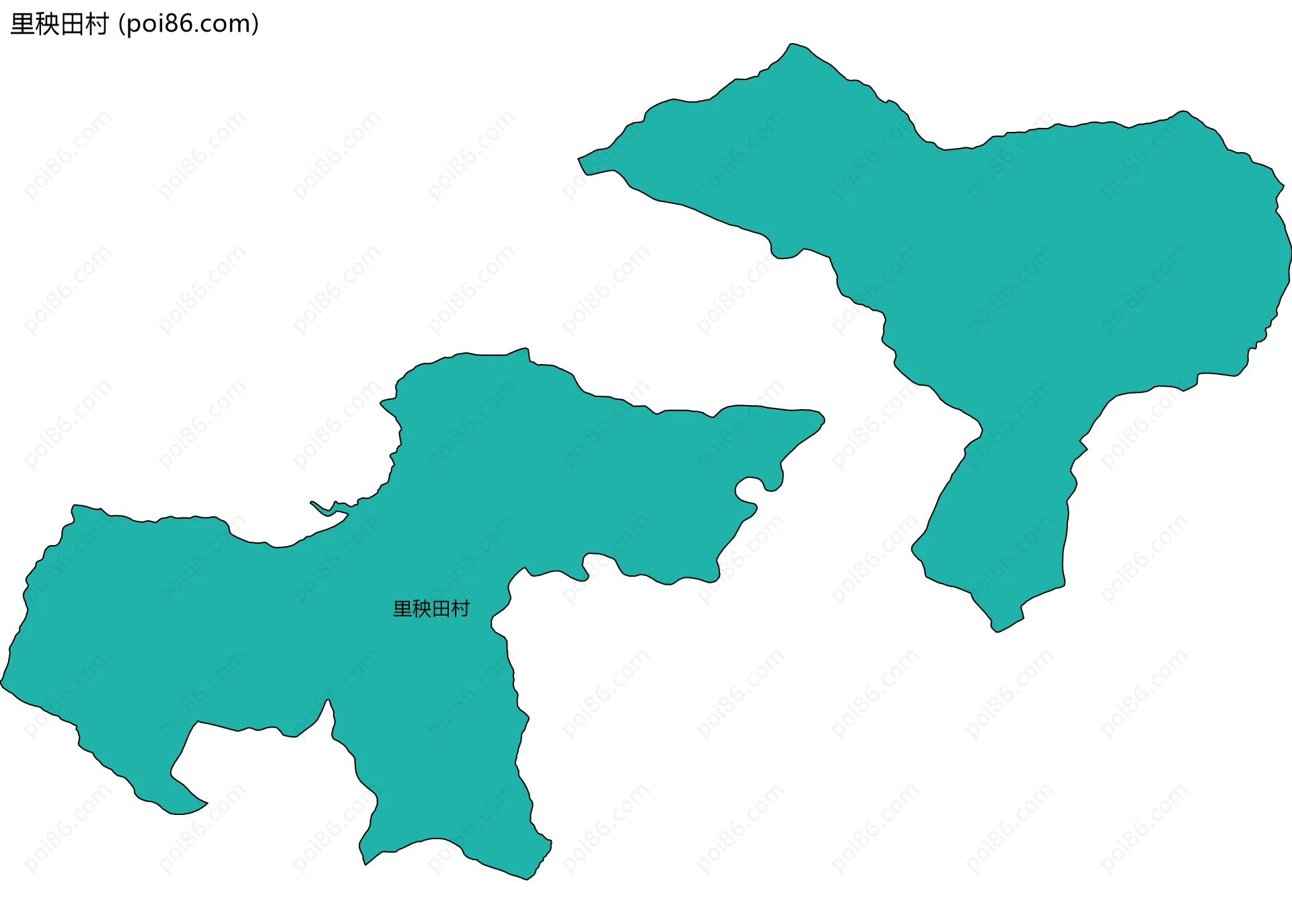 里秧田村边界地图