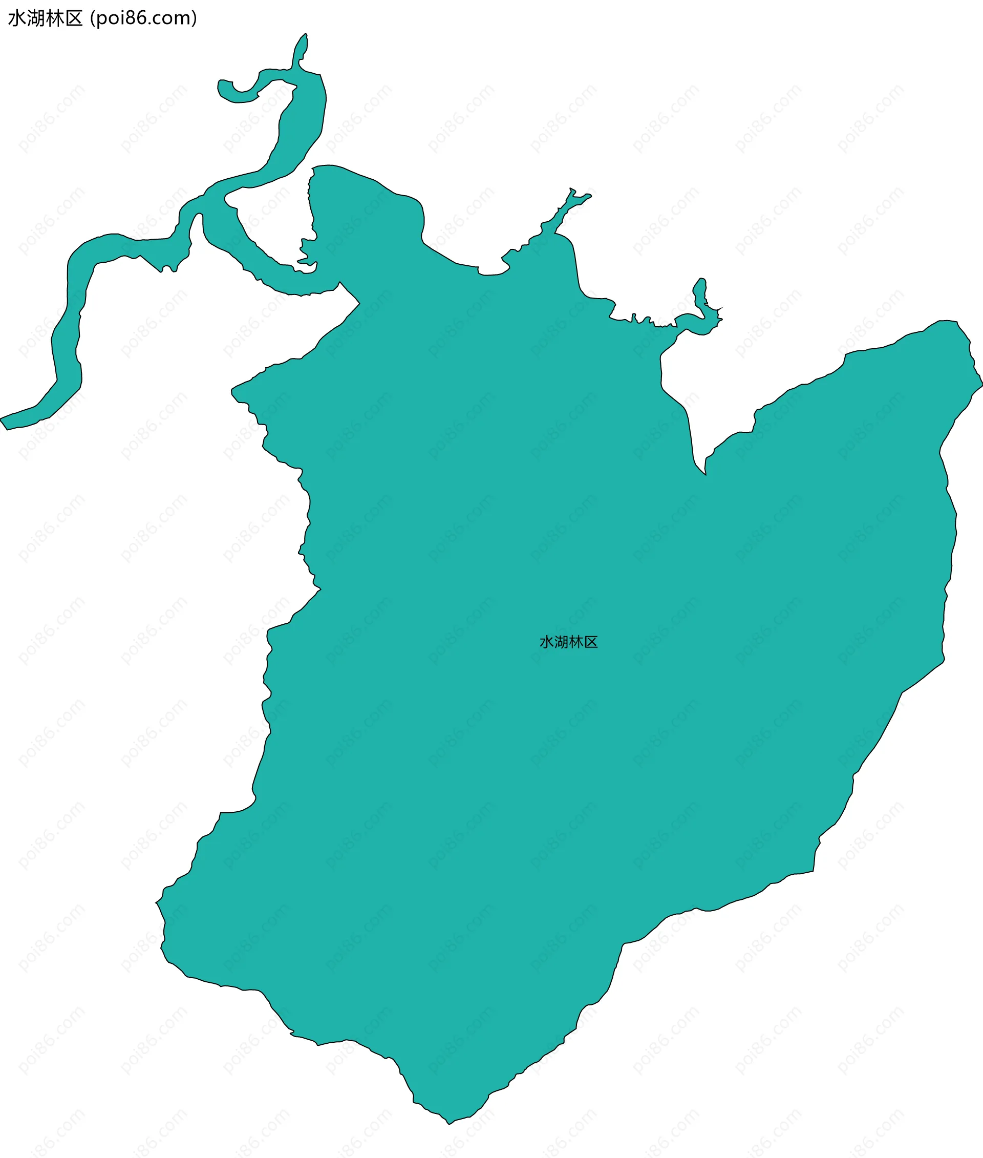 水湖林区边界地图