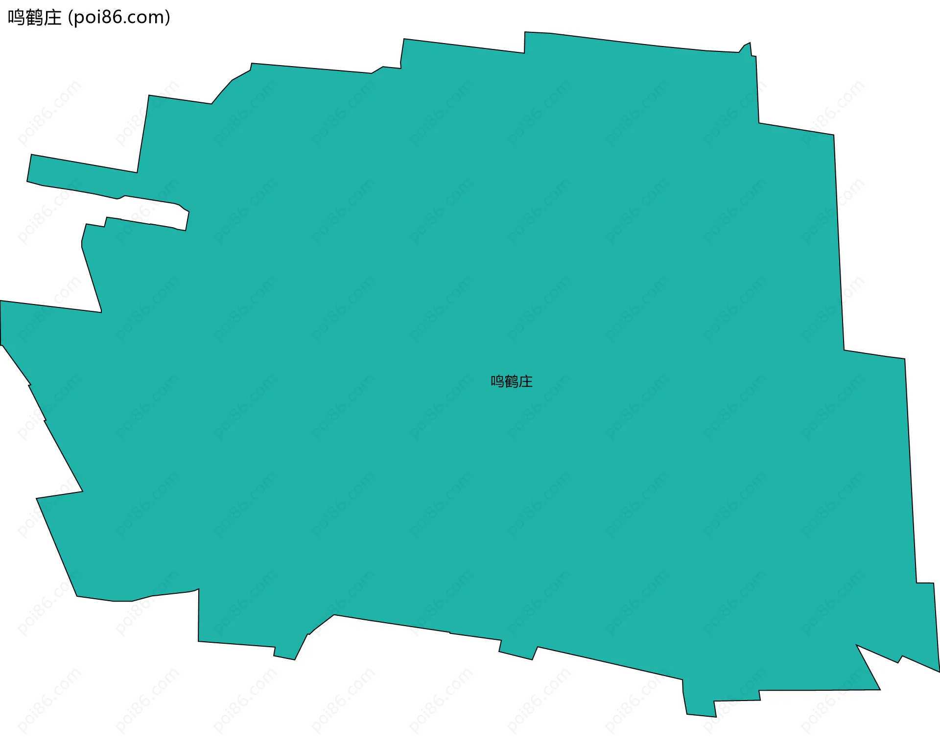 鸣鹤庄边界地图