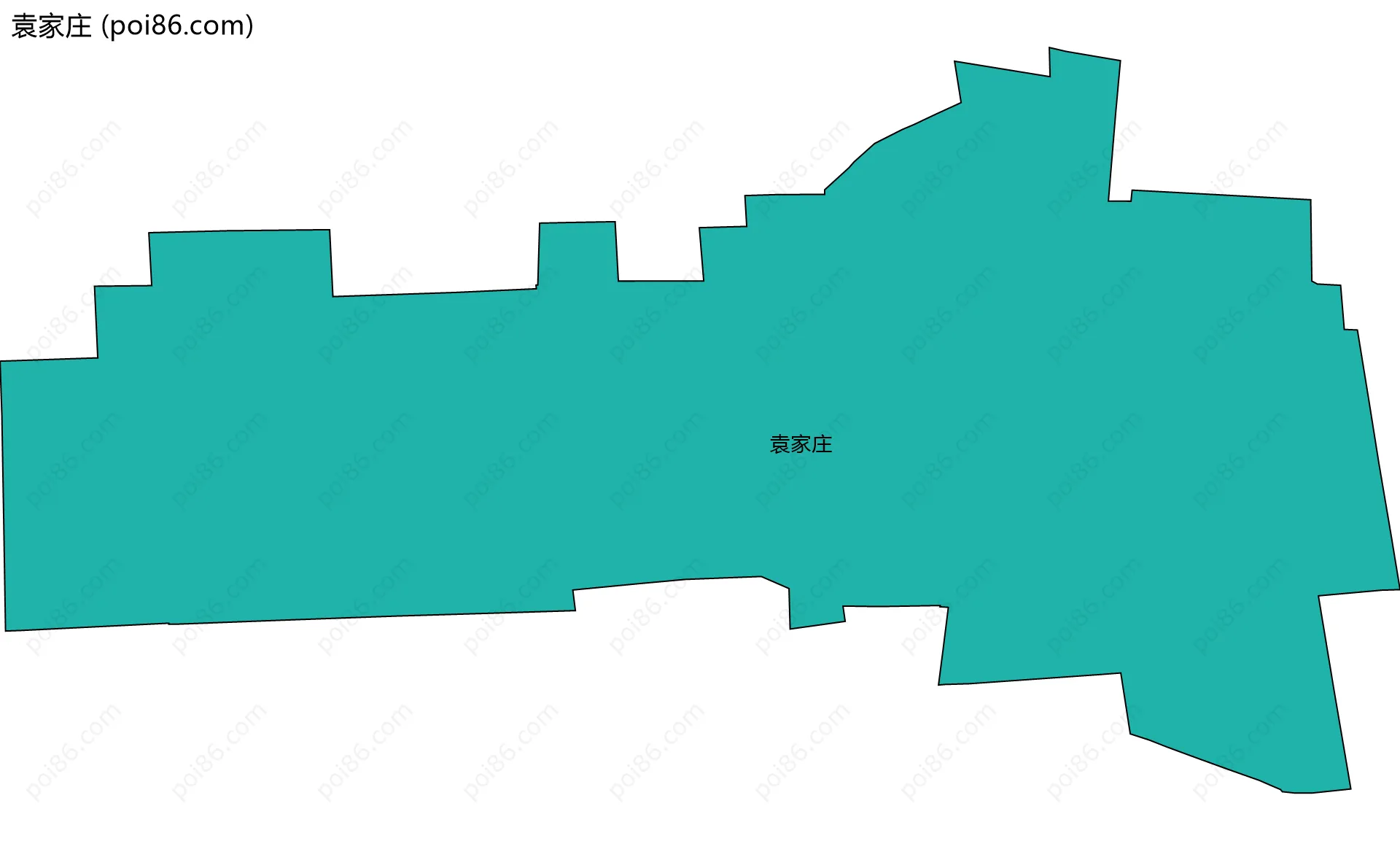 袁家庄边界地图