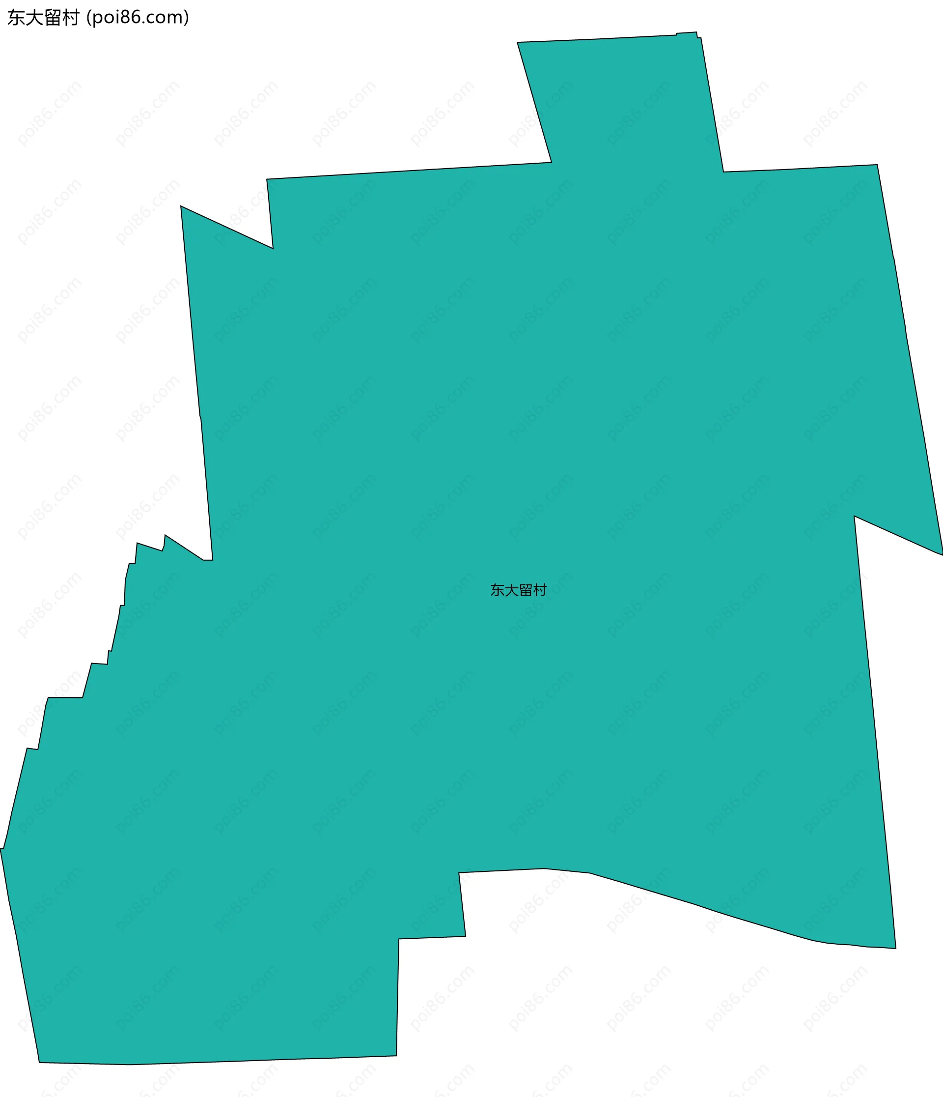 东大留村边界地图
