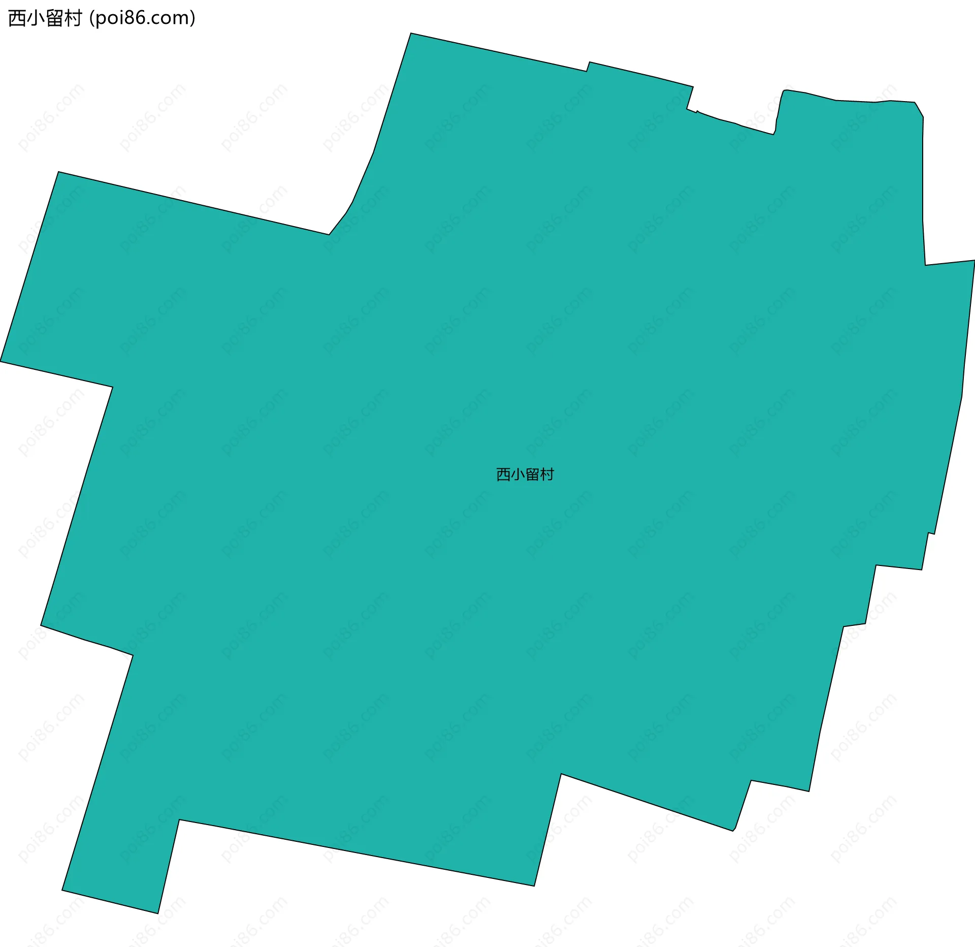 西小留村边界地图