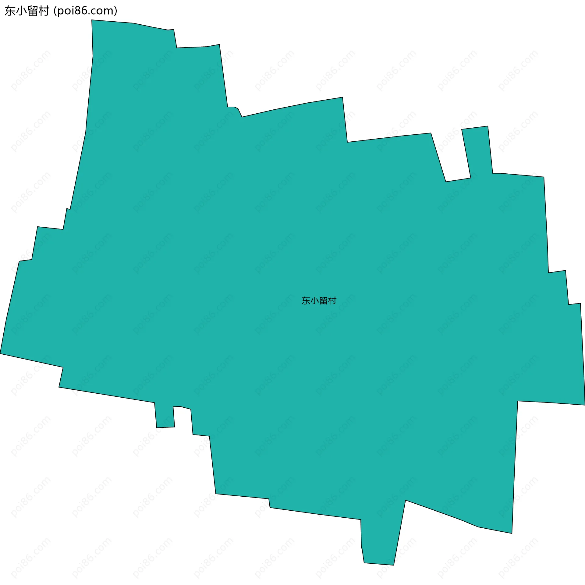 东小留村边界地图