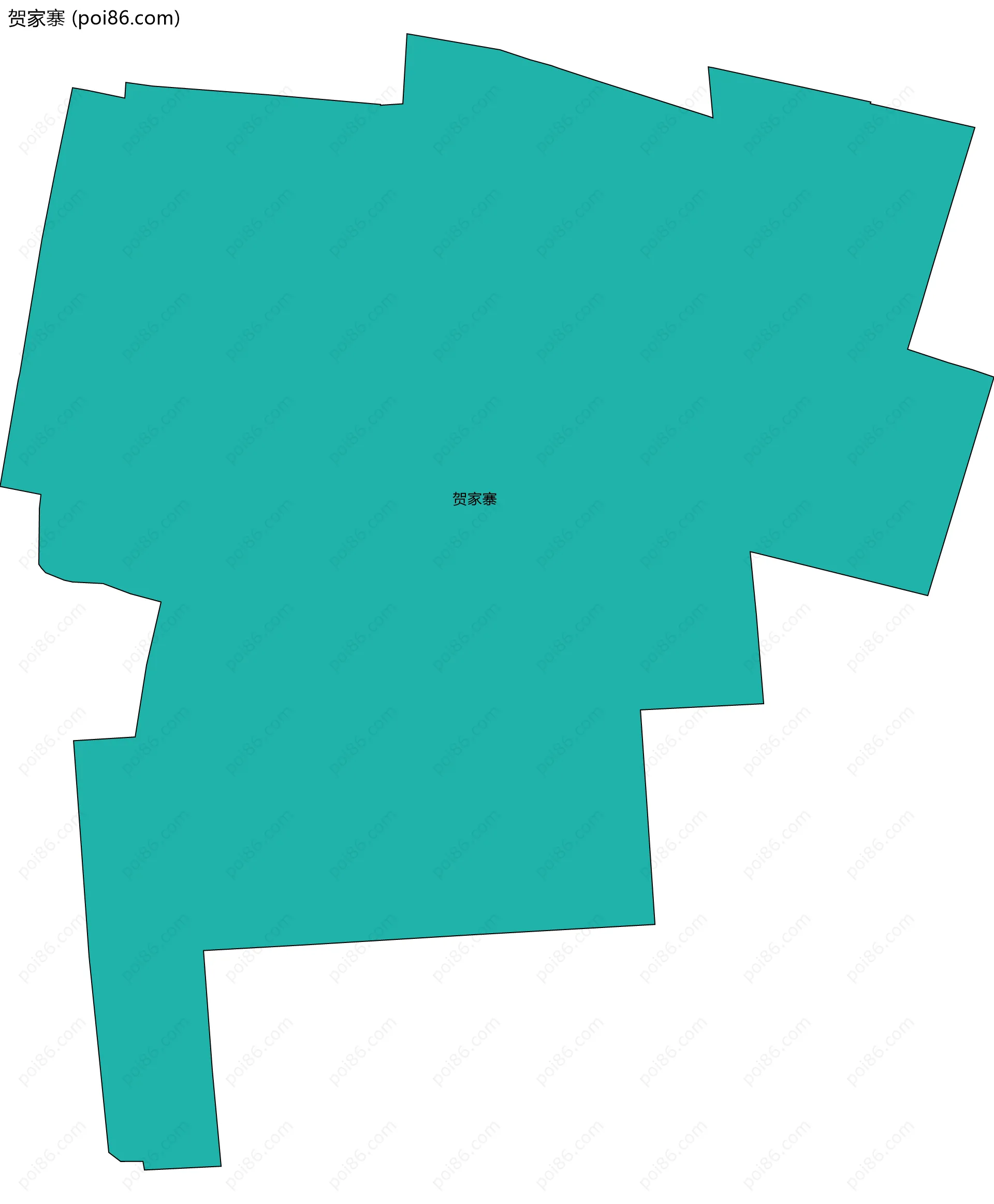 贺家寨边界地图