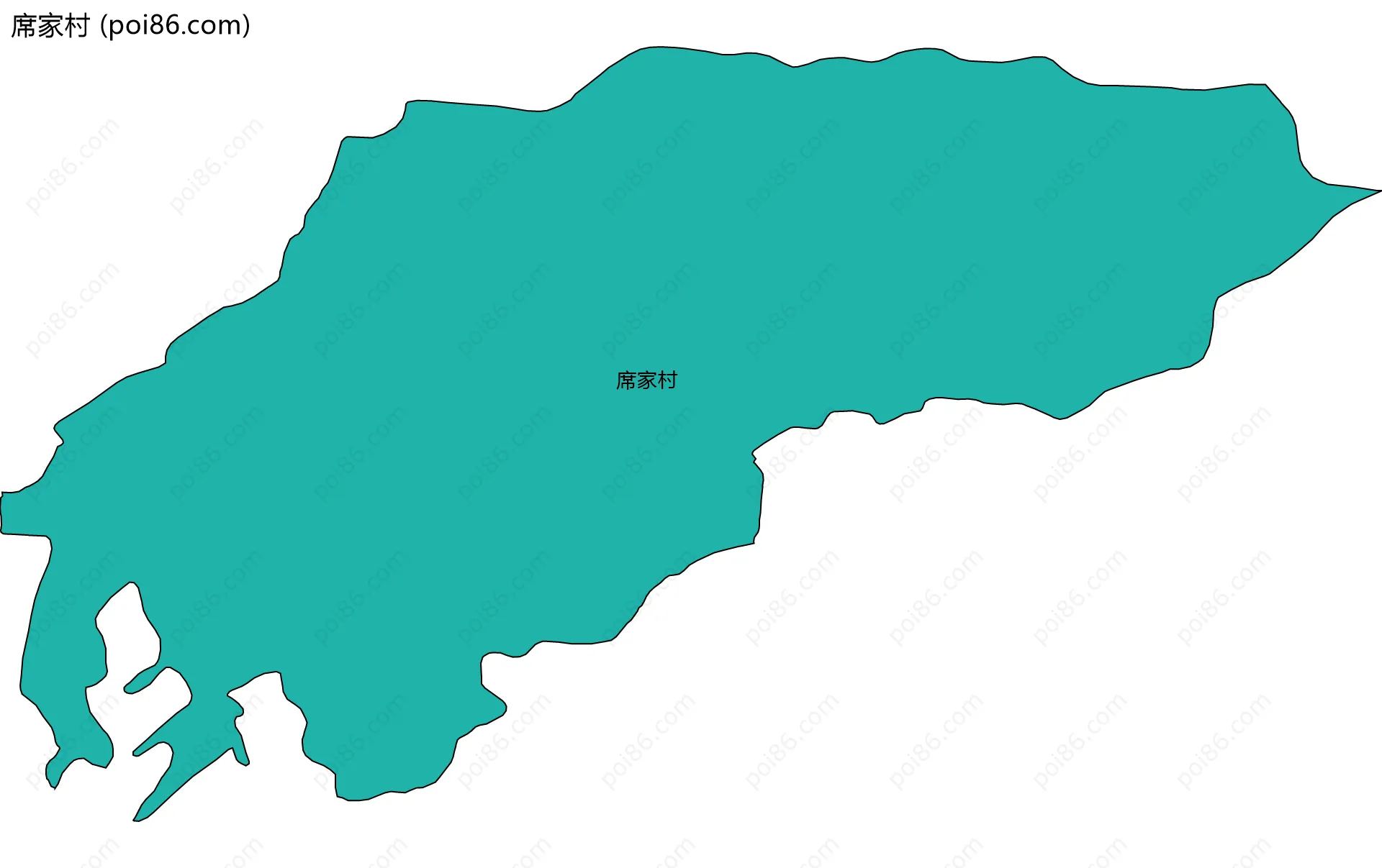 席家村边界地图