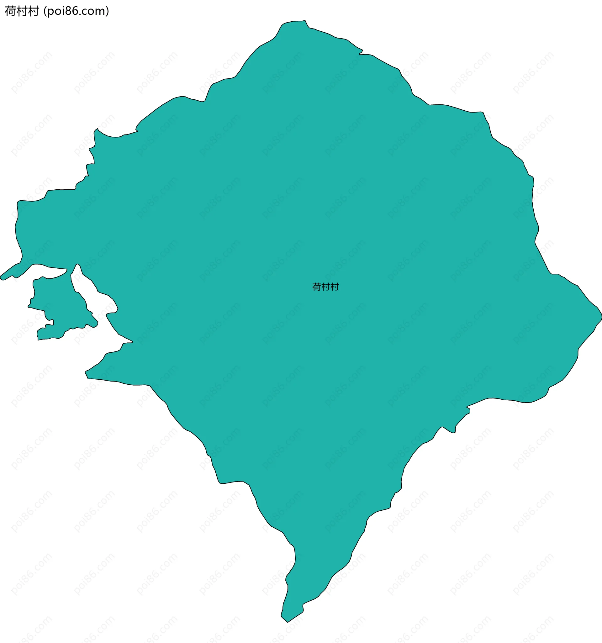 荷村村边界地图