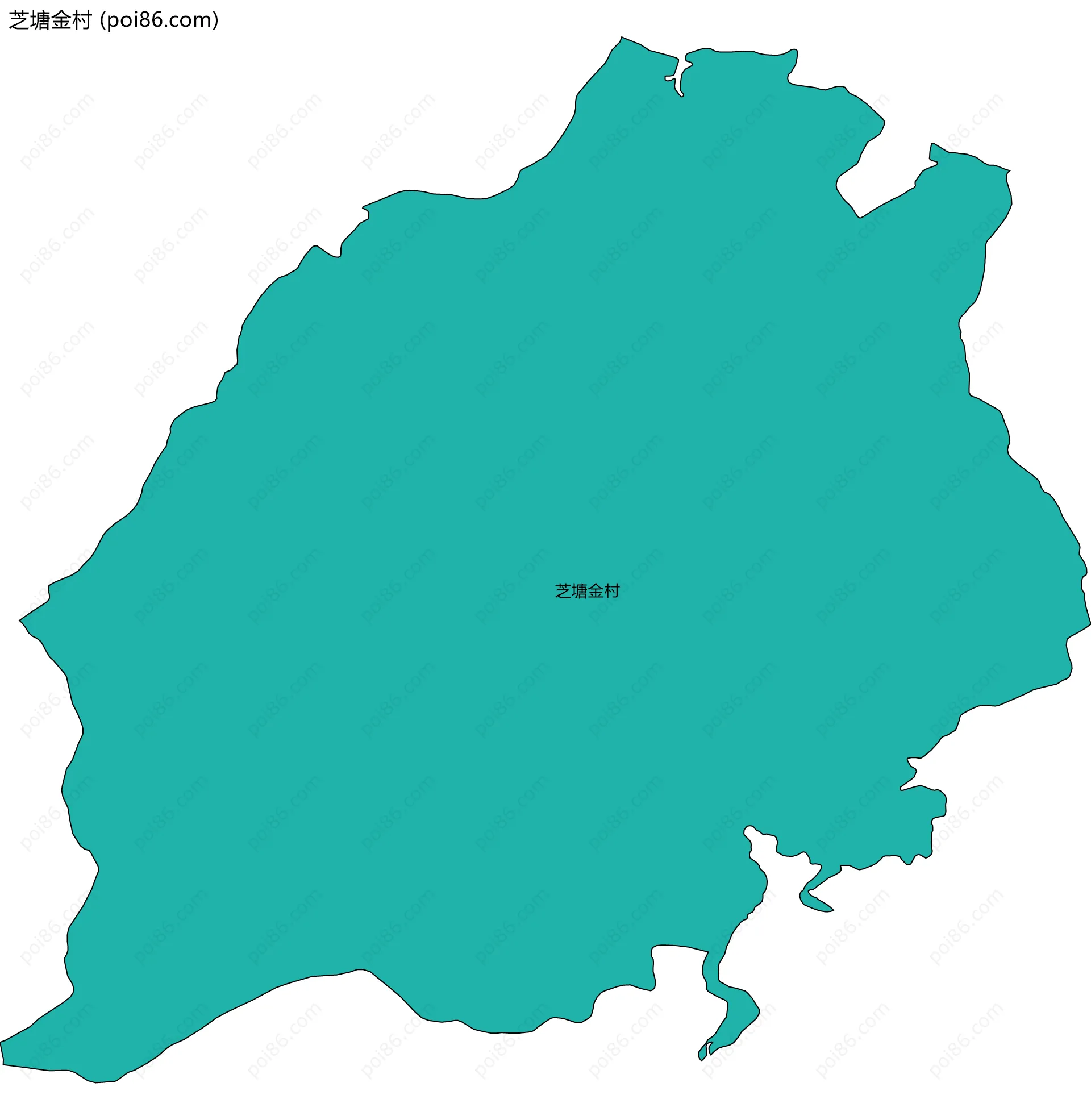 芝塘金村边界地图