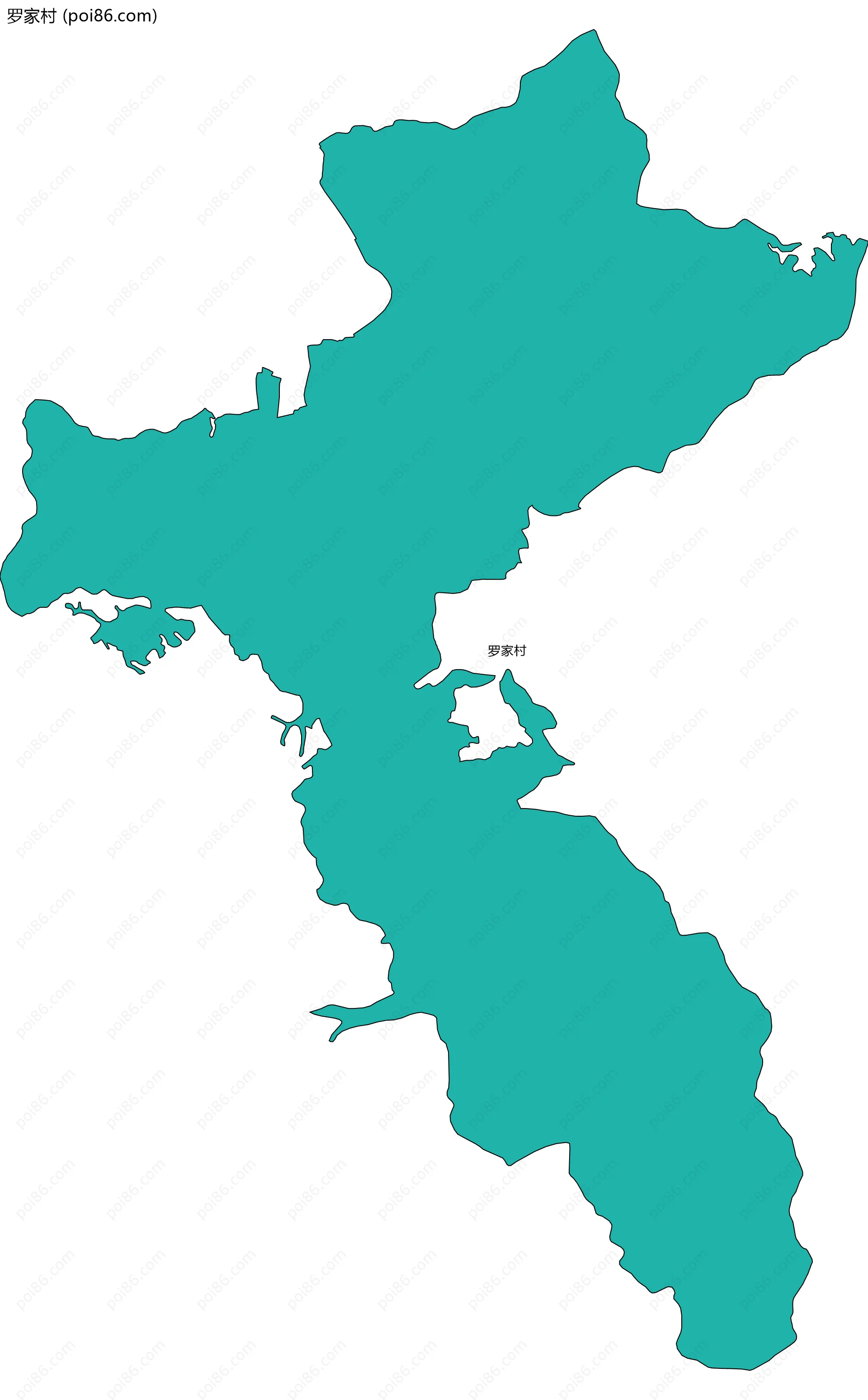 罗家村边界地图