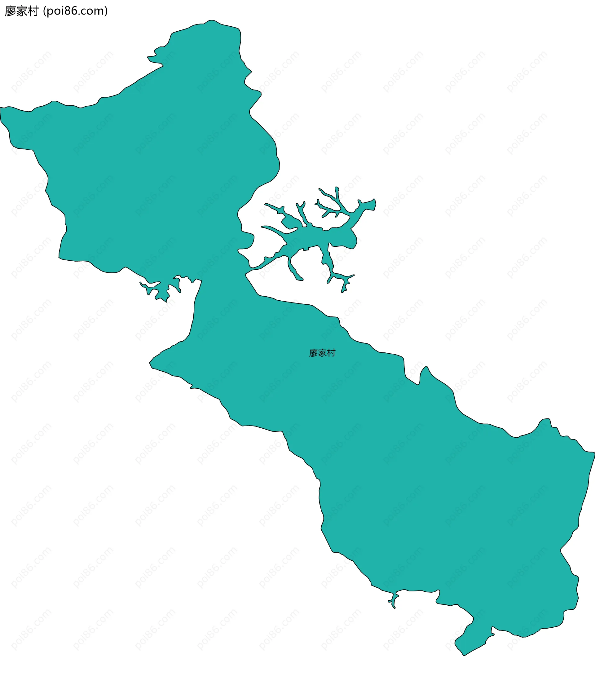 廖家村边界地图