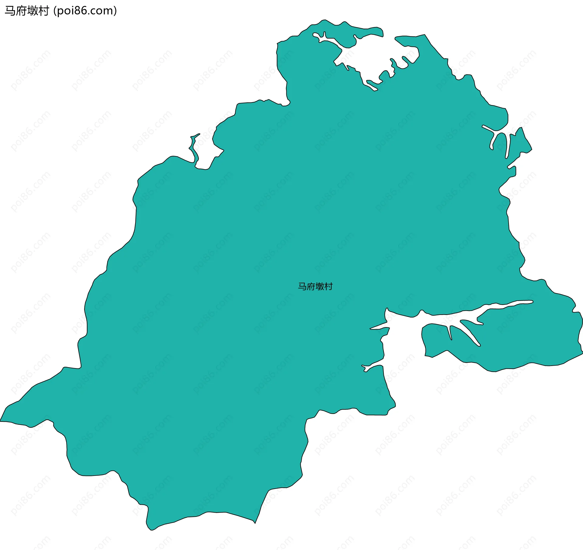 马府墩村边界地图