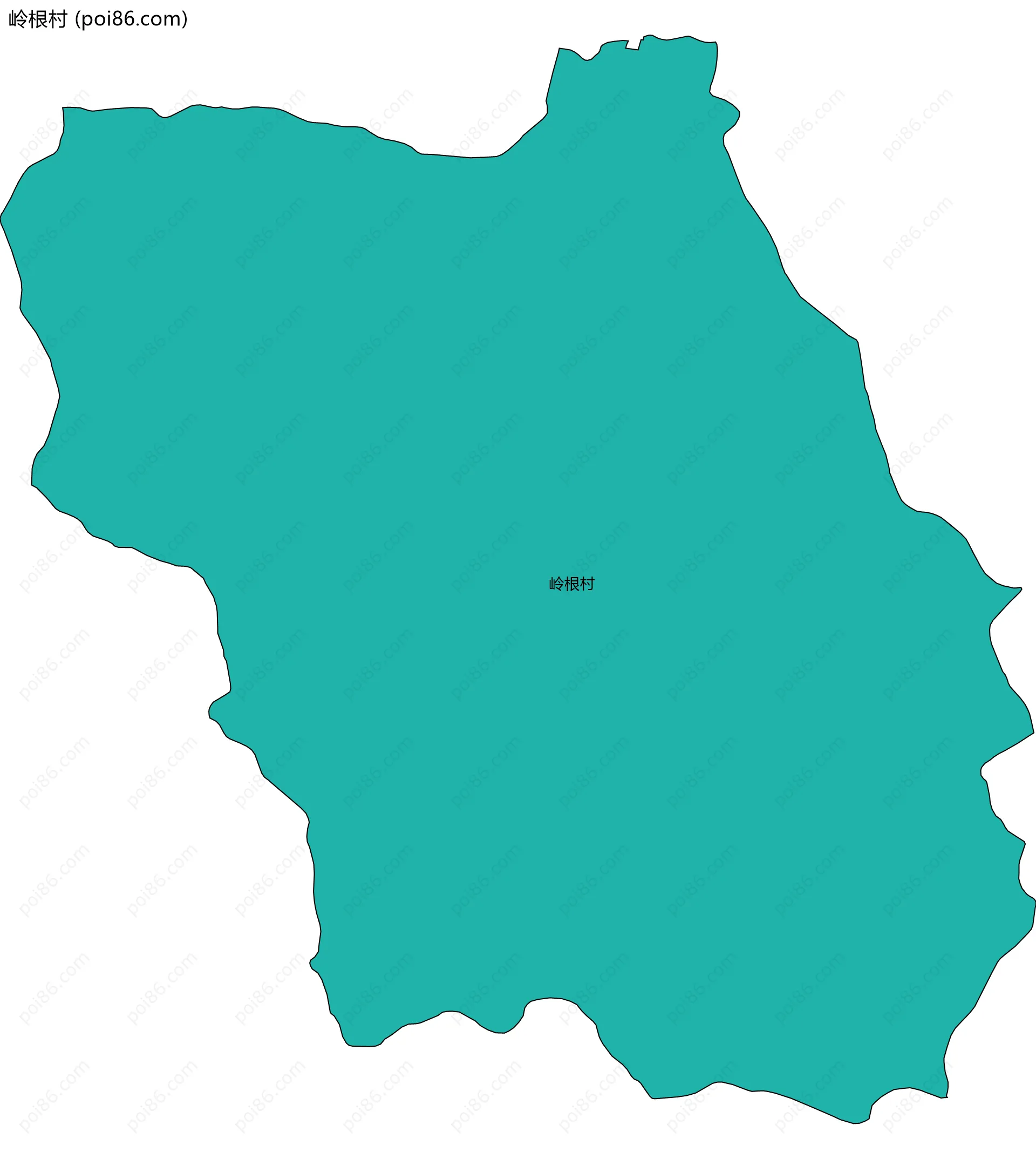 岭根村边界地图