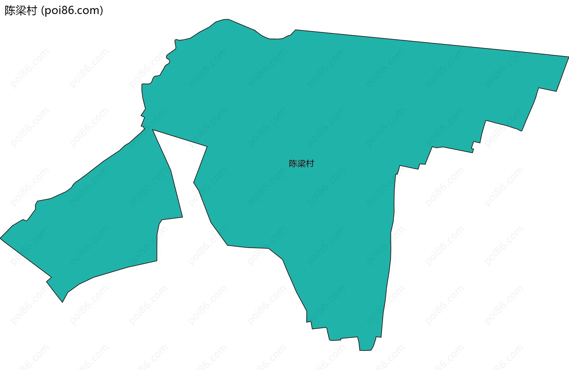 陈梁村边界地图