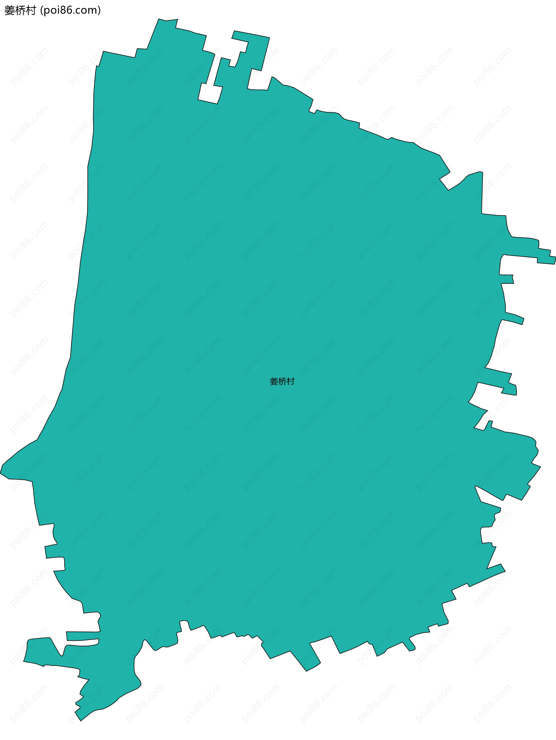 姜桥村边界地图