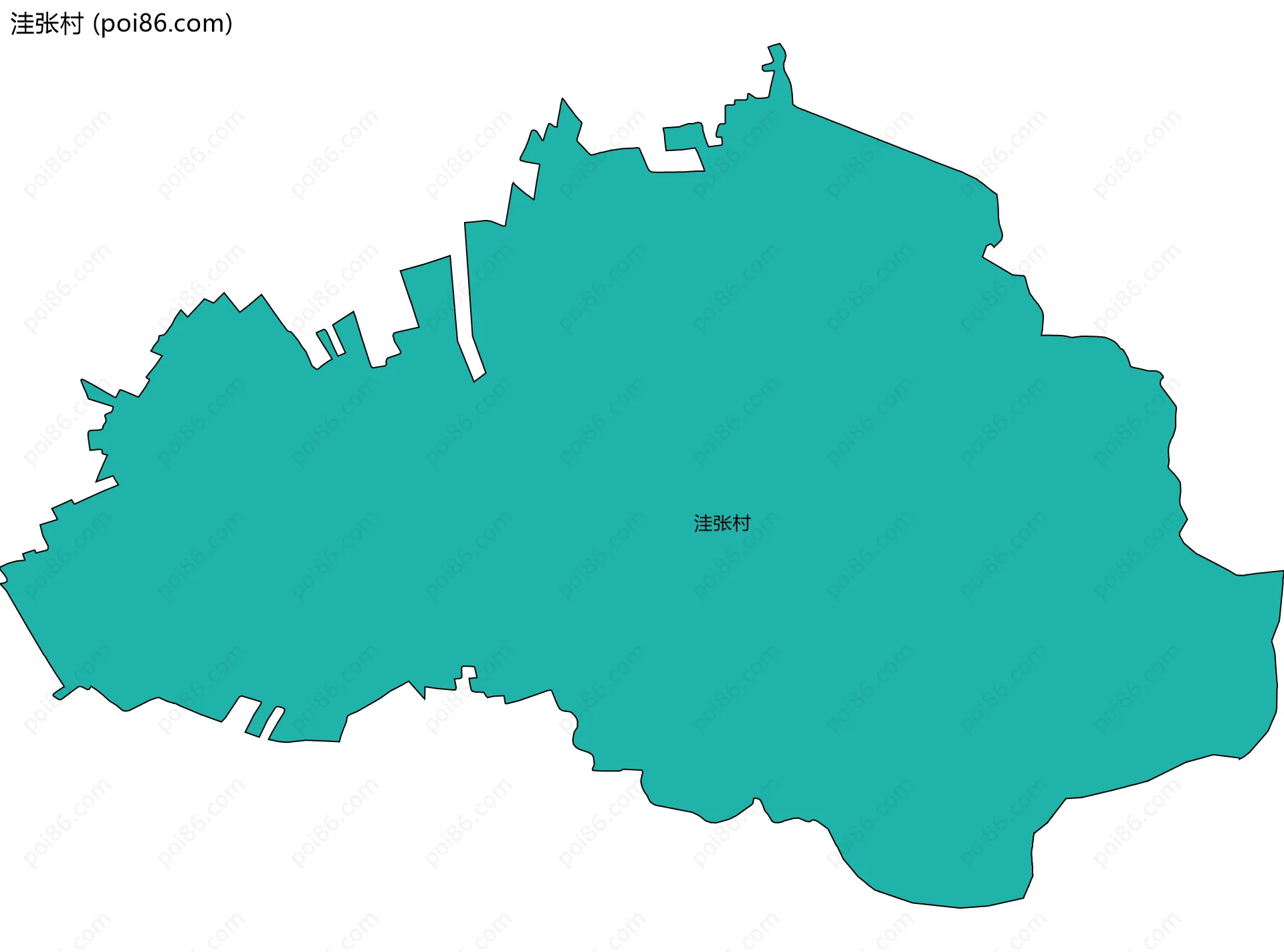 洼张村边界地图