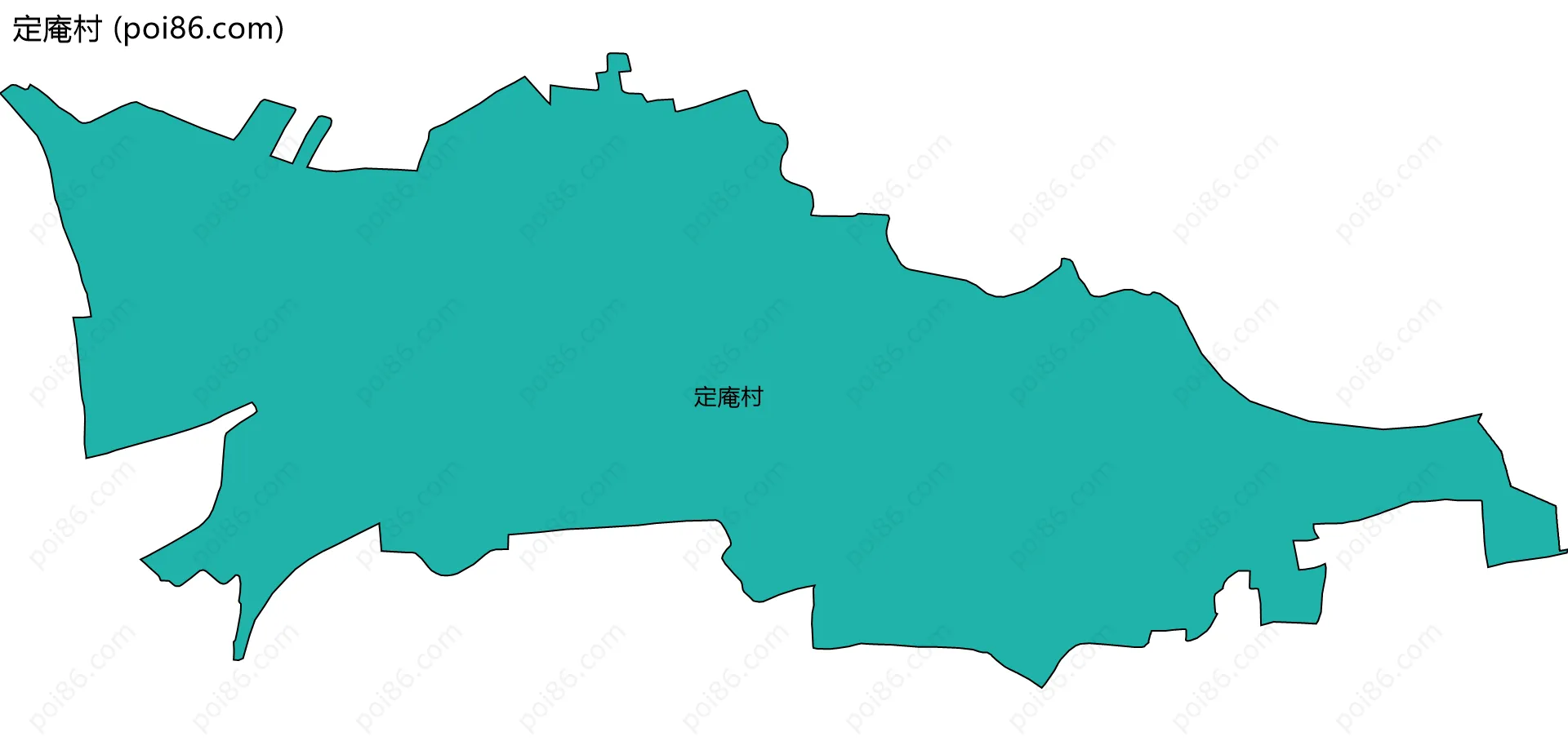 定庵村边界地图