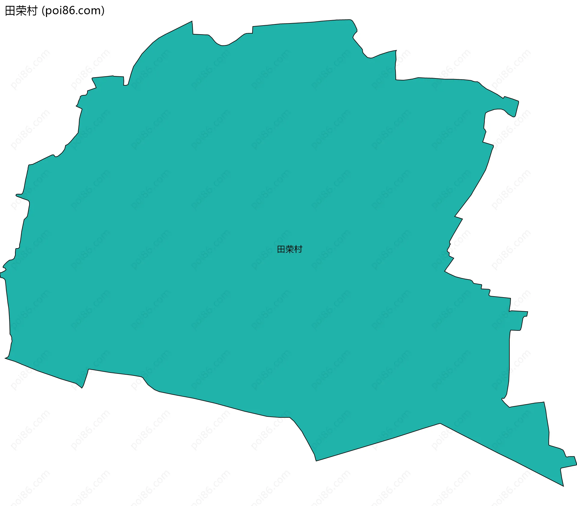 田荣村边界地图