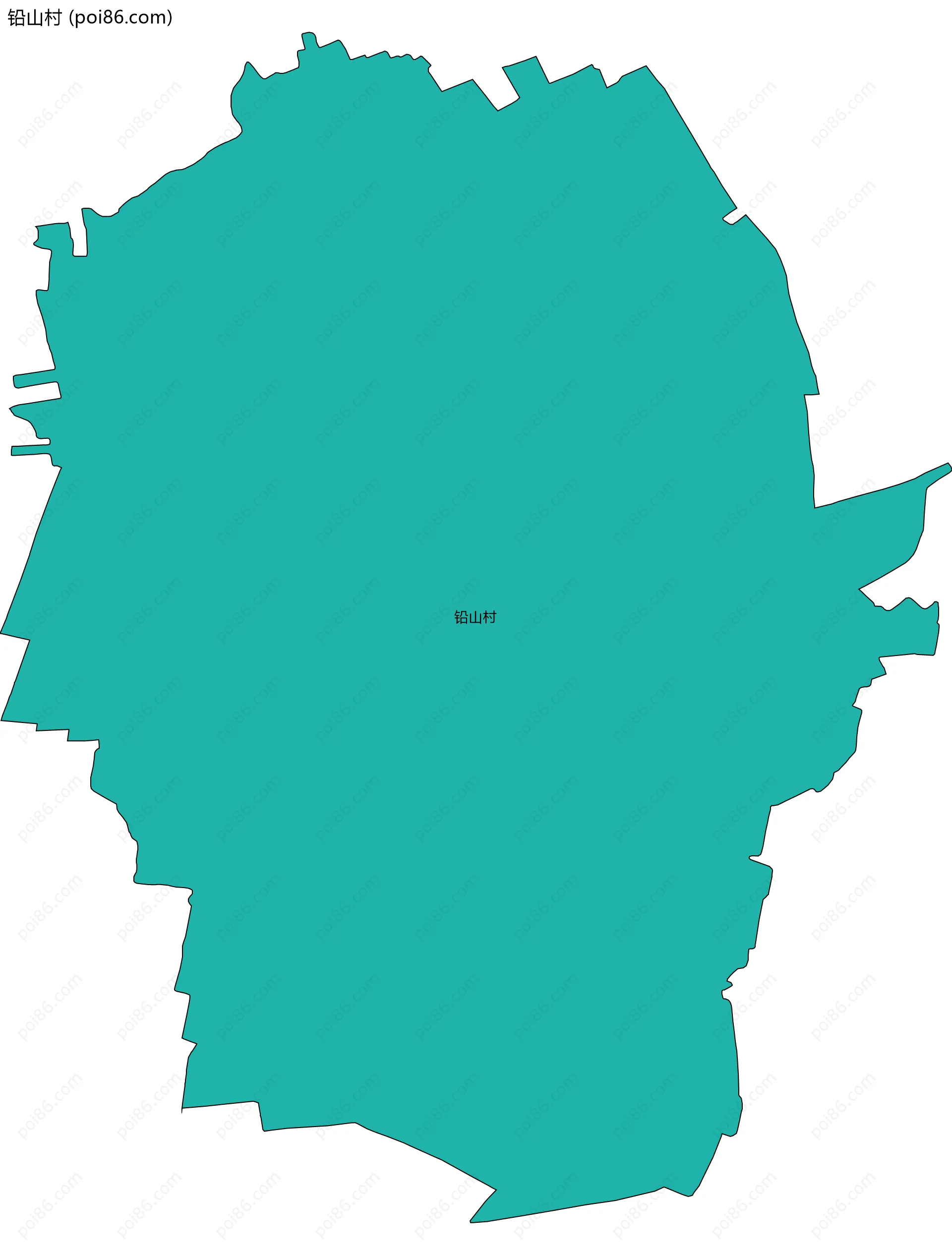 铅山村边界地图