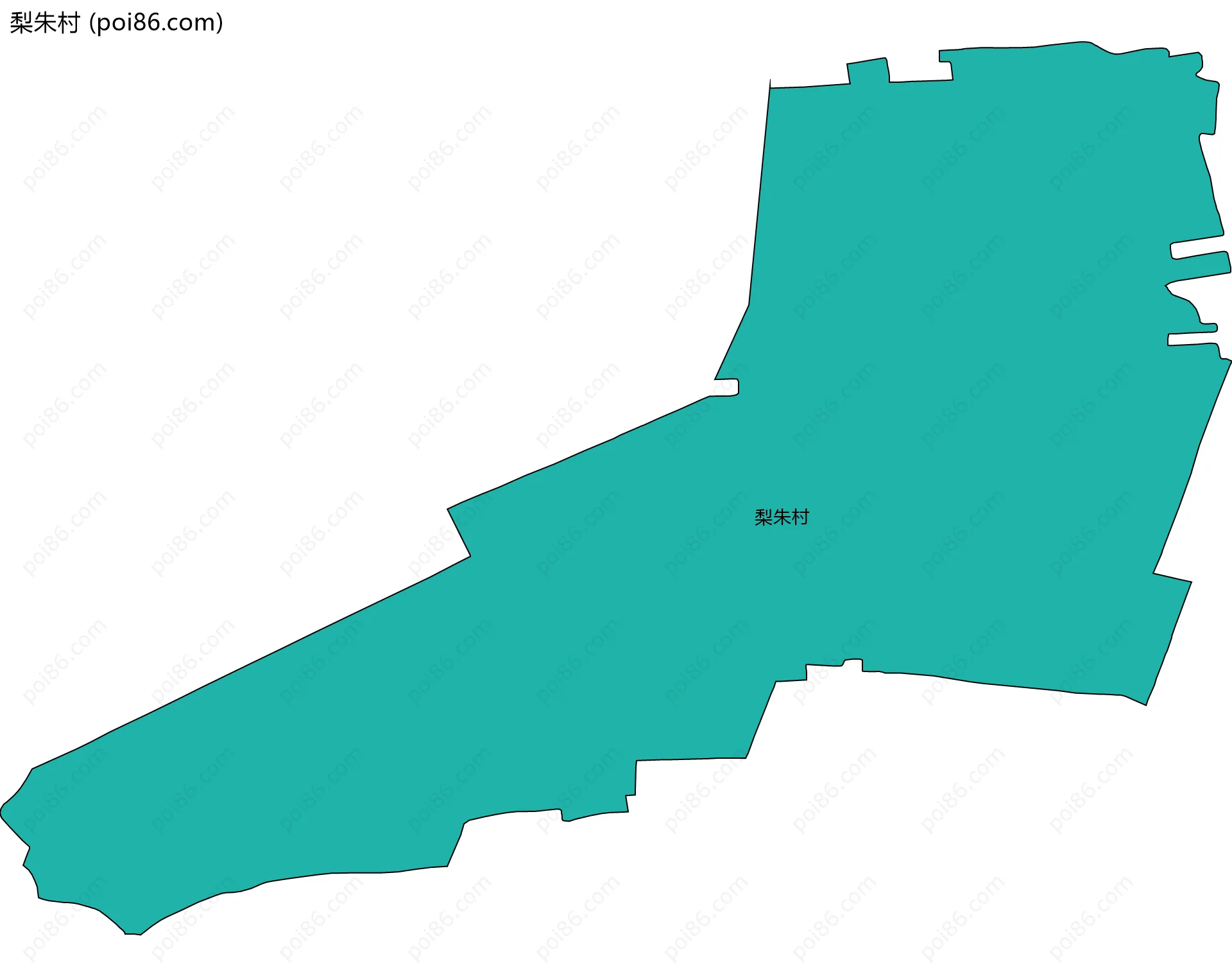 梨朱村边界地图