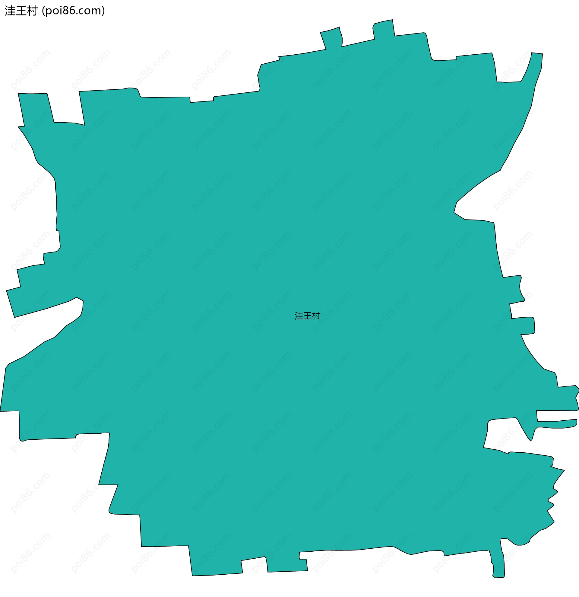 洼王村边界地图