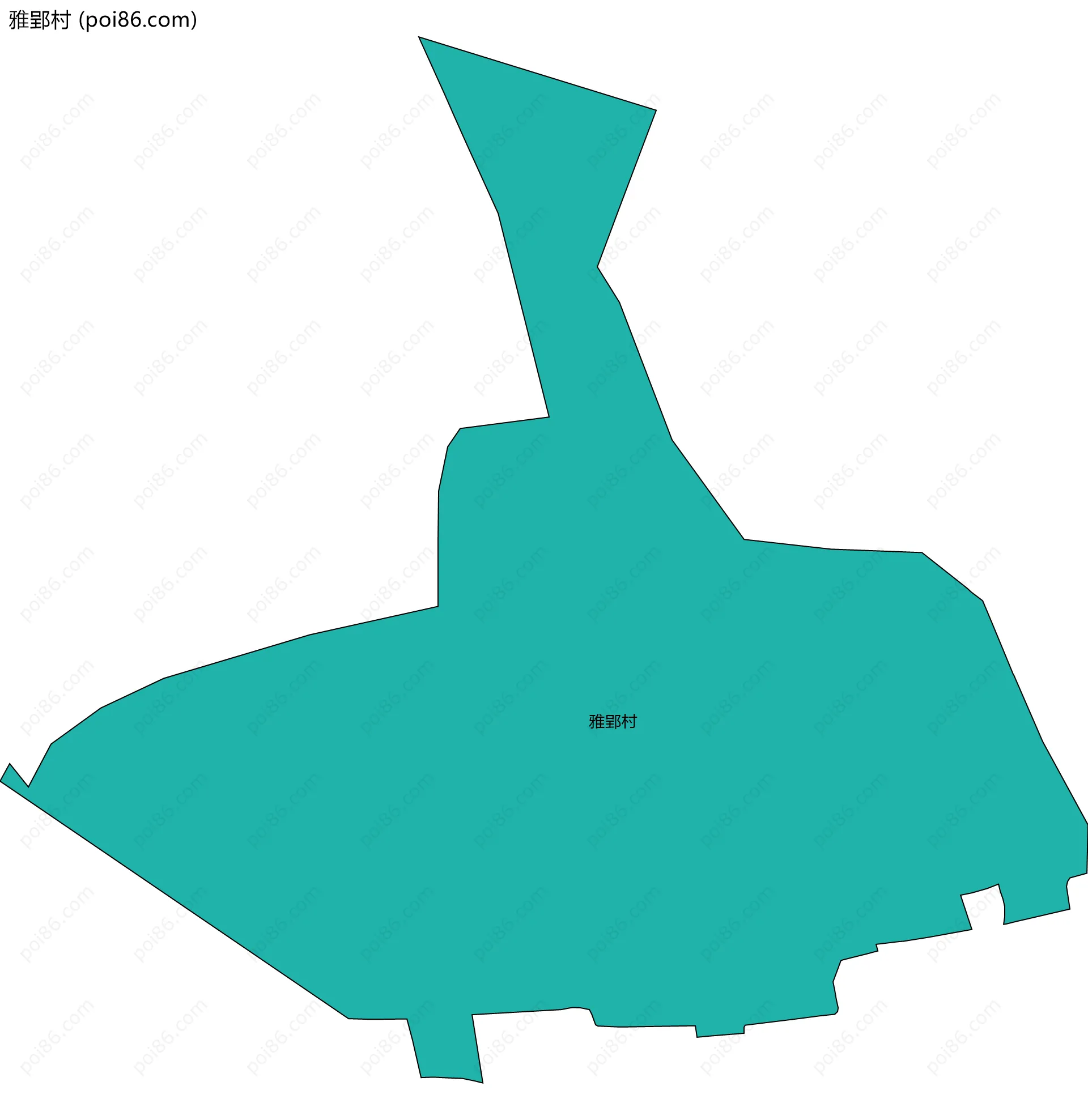 雅郢村边界地图