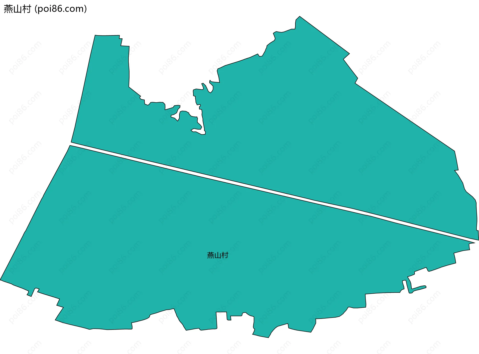 燕山村边界地图