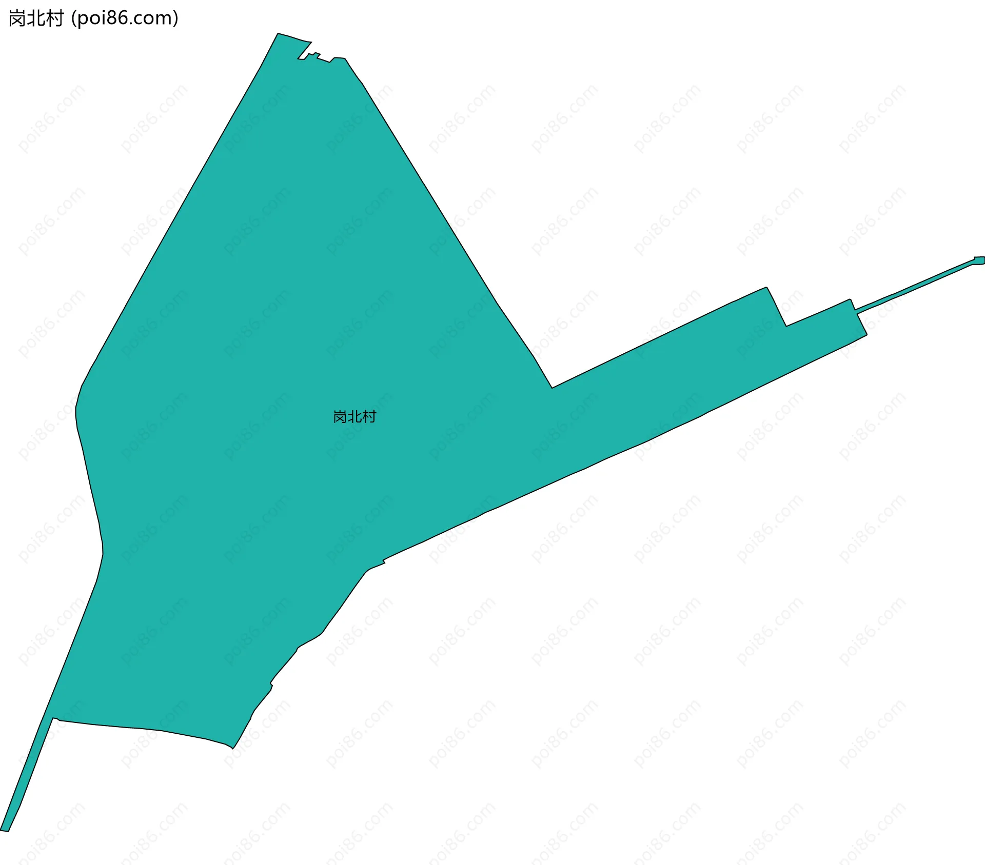 岗北村边界地图