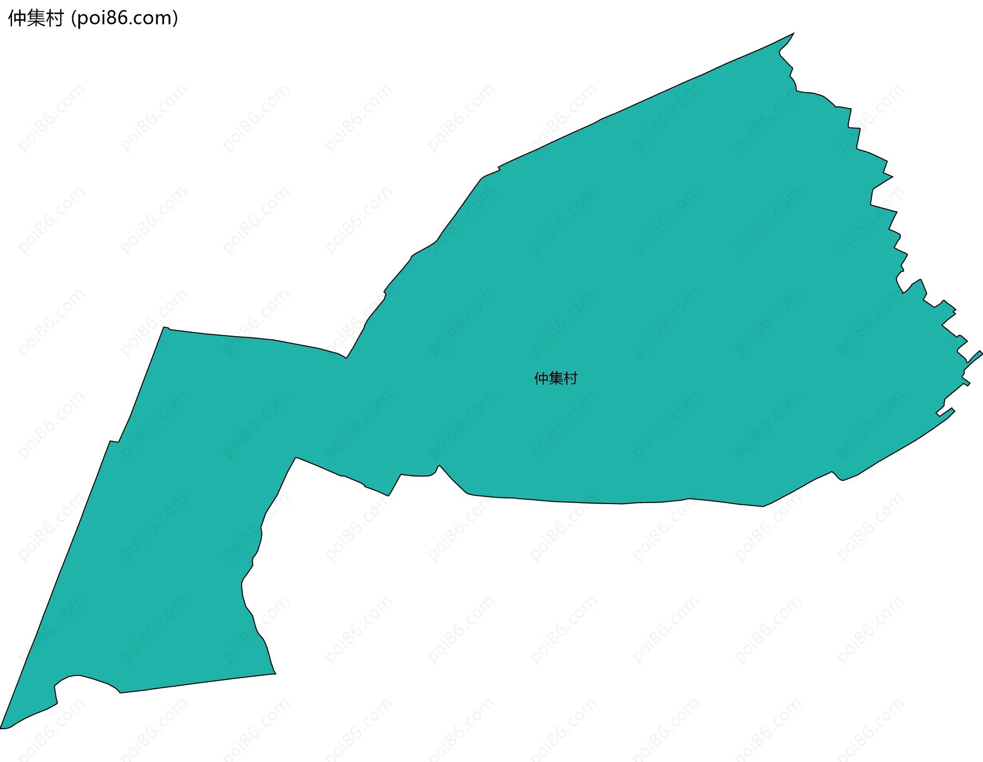仲集村边界地图